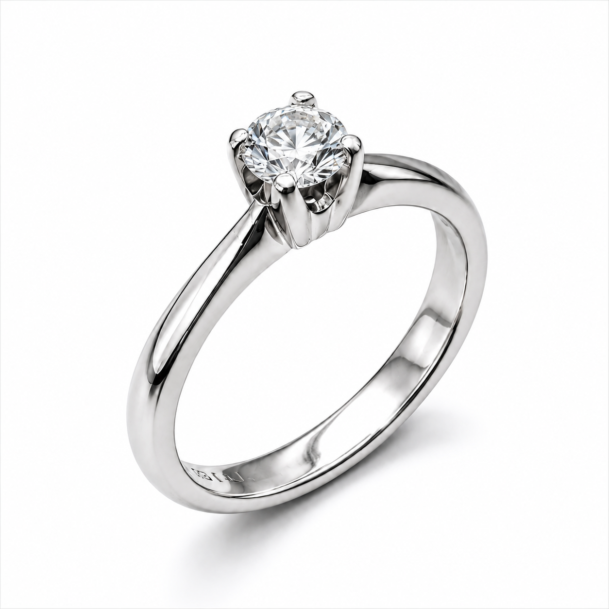 18ct White Gold 0.25ct Round Brilliant Diamond Solitaire Ring DMN-5004 Image 1