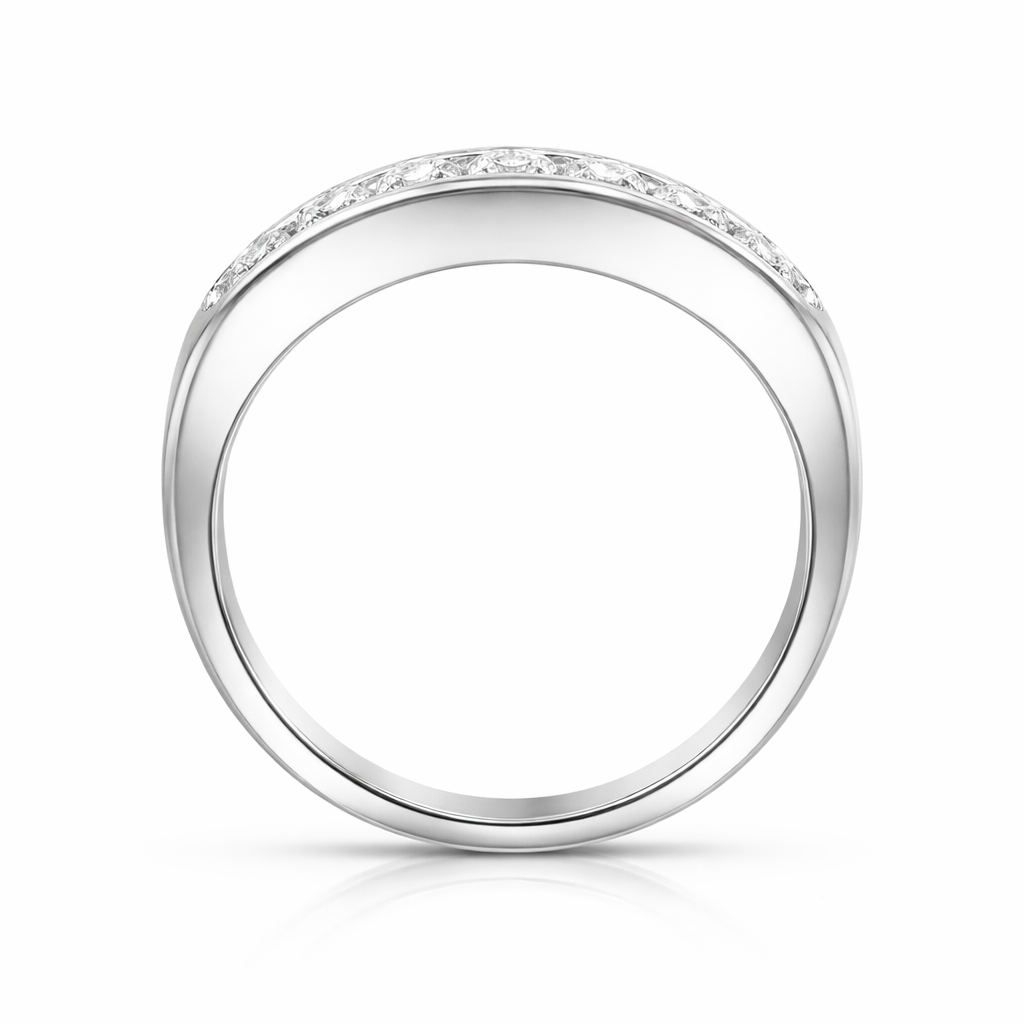 18ct White Gold 0.45ct Diamond Channel Set Half Eternity Ring 17811 Image 3