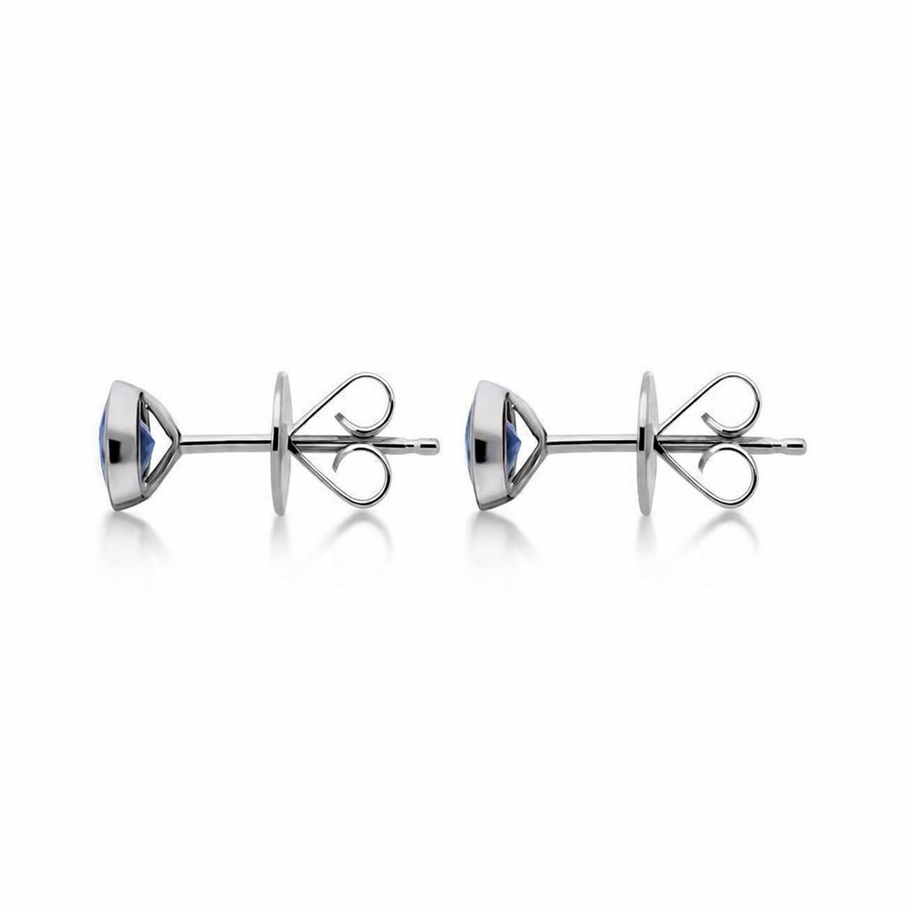 18ct White Gold 0.92ct Aquamarine Martini Stud Earrings 12850A3 Image 2