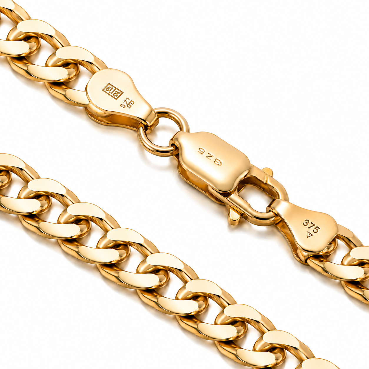 9ct Yellow Gold 5mm Curb Chain 50cm 6.2g CDN-4999 Clasp and Links Image 2