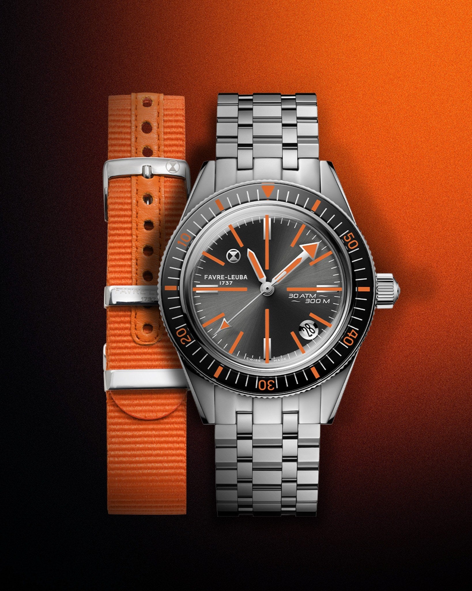 Favre Leuba Deep Raider Revival Watch 00.20307.100.09.200 Wrist Shot on Bracelet