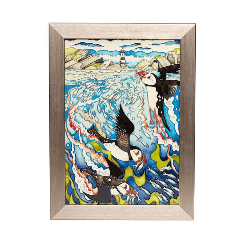 Moorcroft Numbered Edition Skomer Island Plaque MCR-014