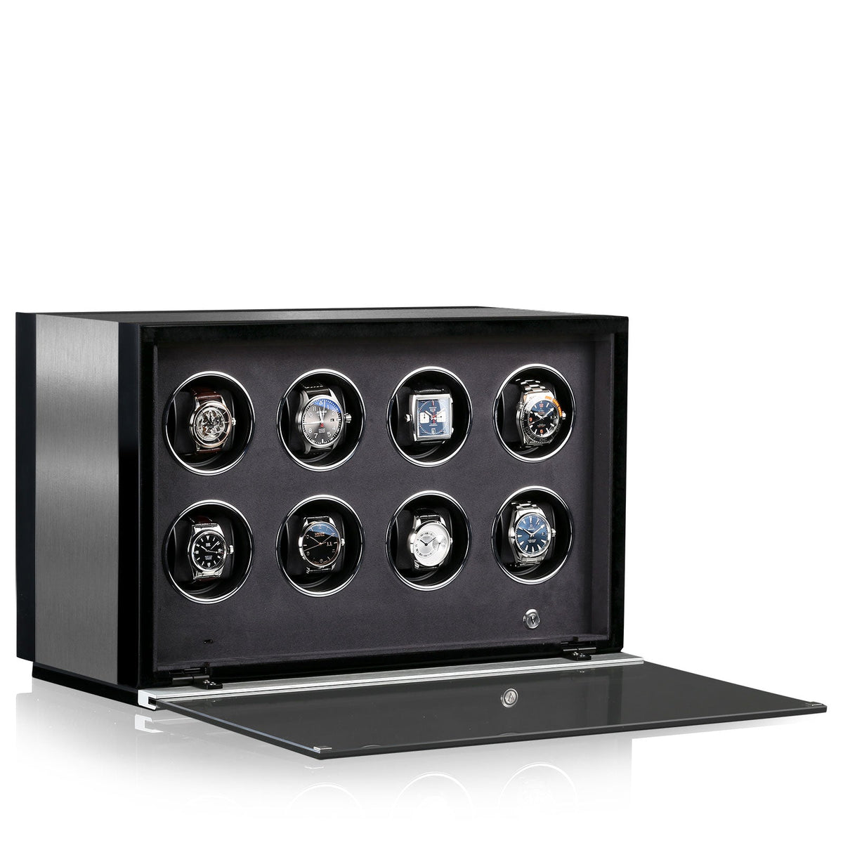Chronovision Watch Winder Ambiance VIII Alu Black Silk 70050-153.30.10