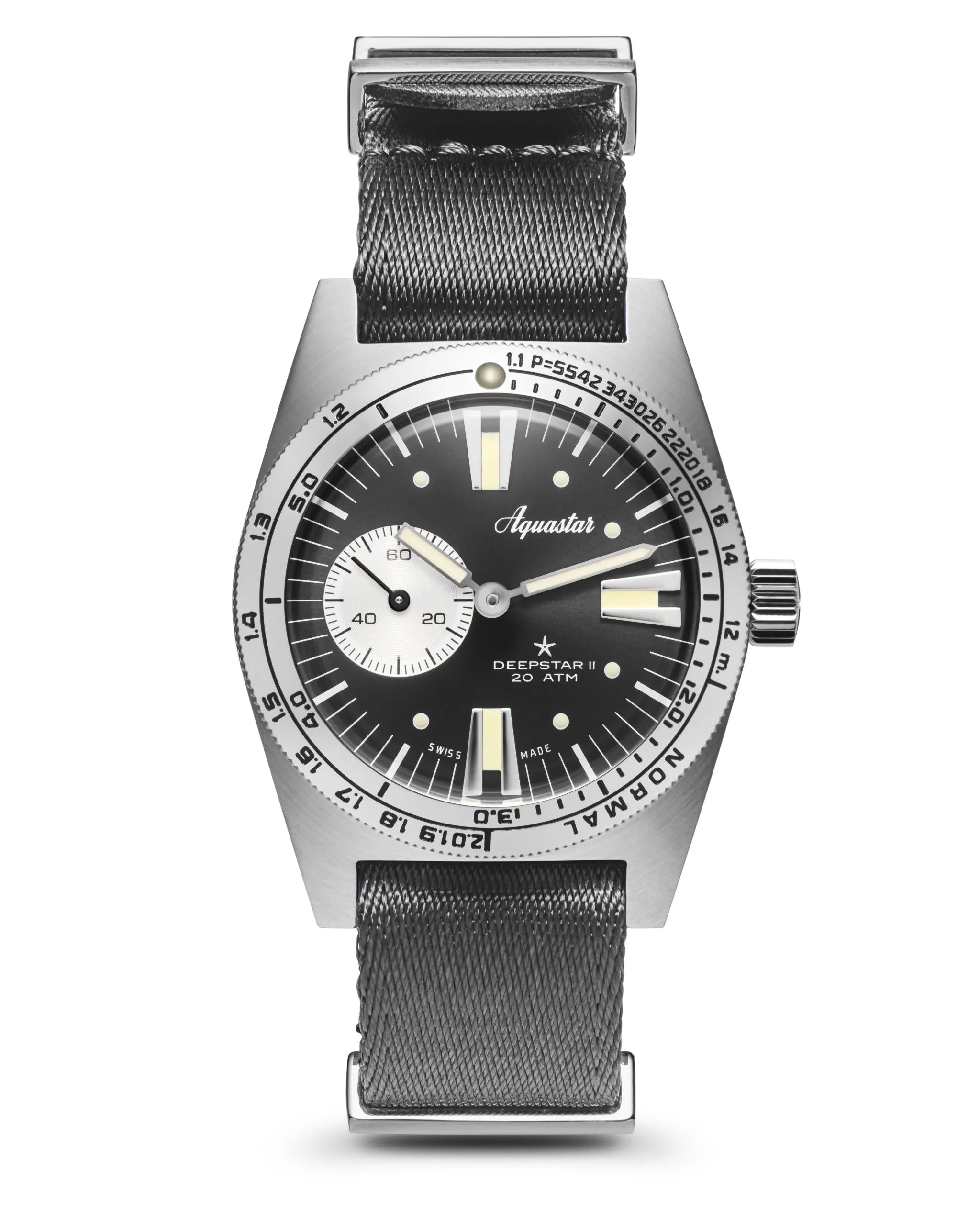 Aquastar Deepstar II Steel Grey Watch DS2-NATO SG Image 1