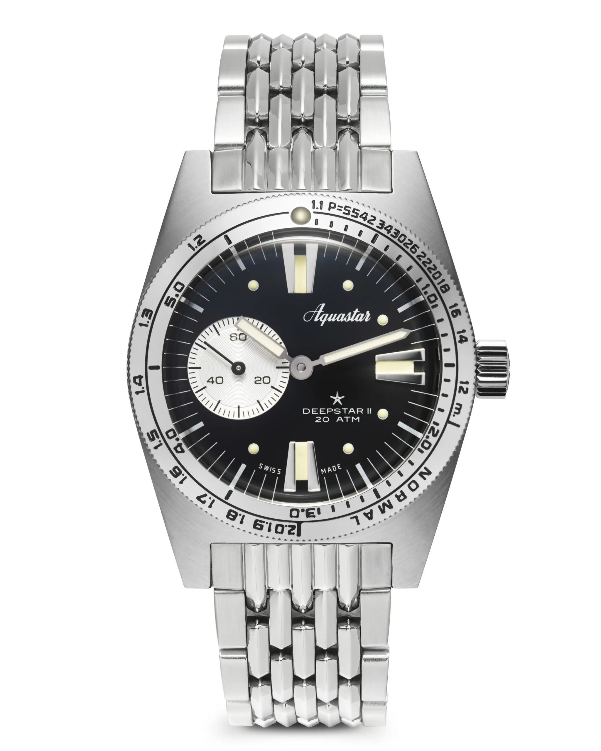 Aquastar Deepstar II Vintage Black Watch DS2-BOR-VB Image 1