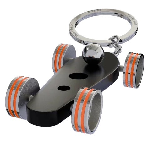 B.R.M. Key Ring Bolides by B.R.M Black w Orange Wheel Support Ring Black w Orange Wheel Support Ring Image 1