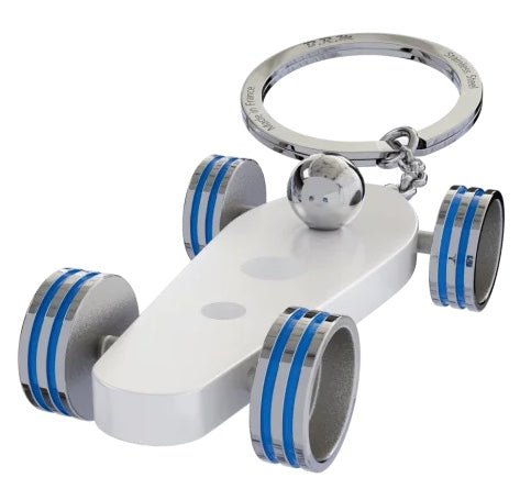 B.R.M. Key Ring Bolides by B.R.M White w French Blue Wheel Support Ring White w French Blue Wheel Support Ring Image 1