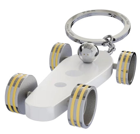 B.R.M. Key Ring Bolides by B.R.M White w Yellow Wheel Support Ring White w Yellow Wheel Support Ring Image 1