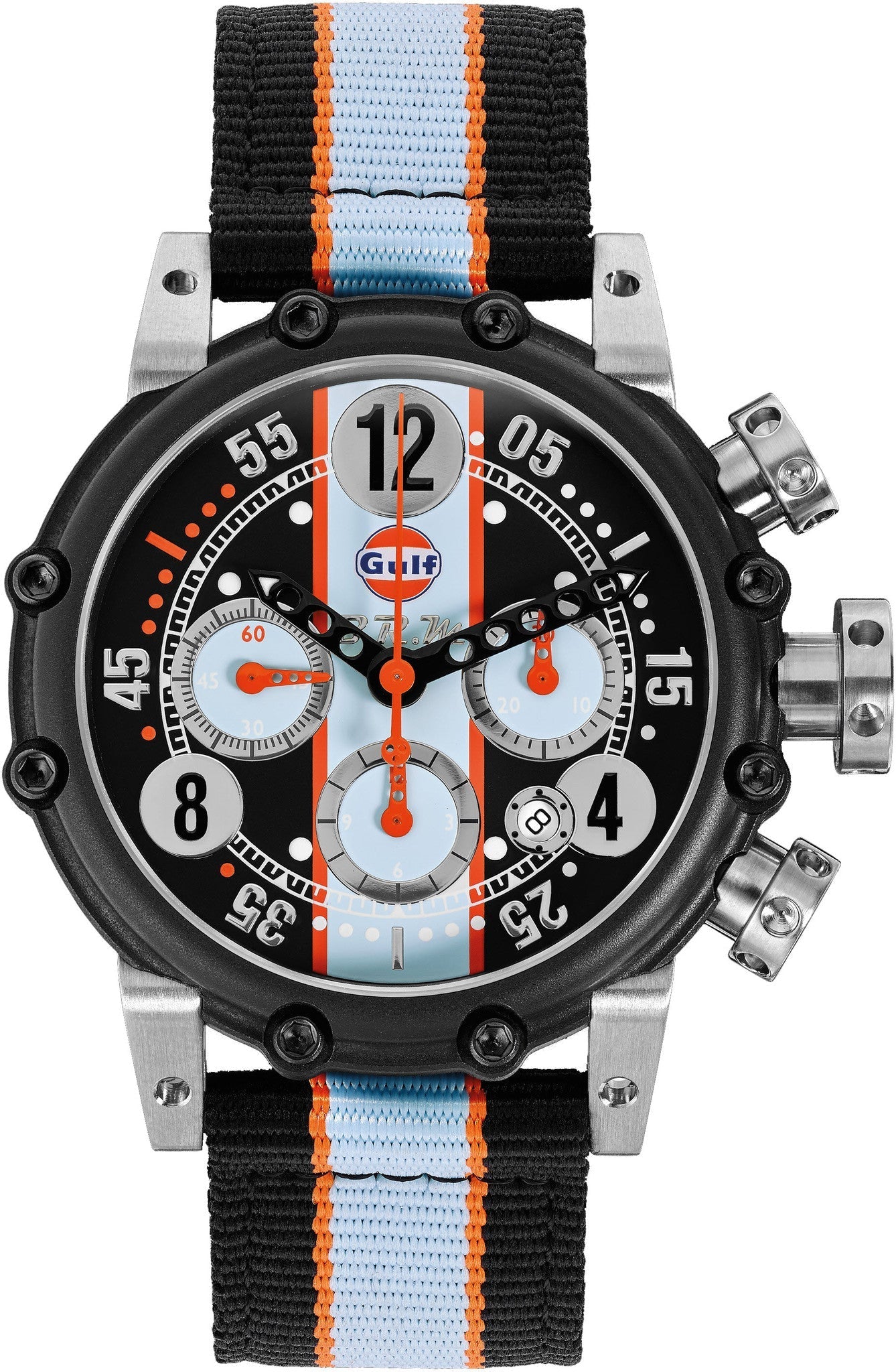 B.R.M Watch BT12-46 Black Orange Hands Limited Edition BT12-46-GULF Image 2