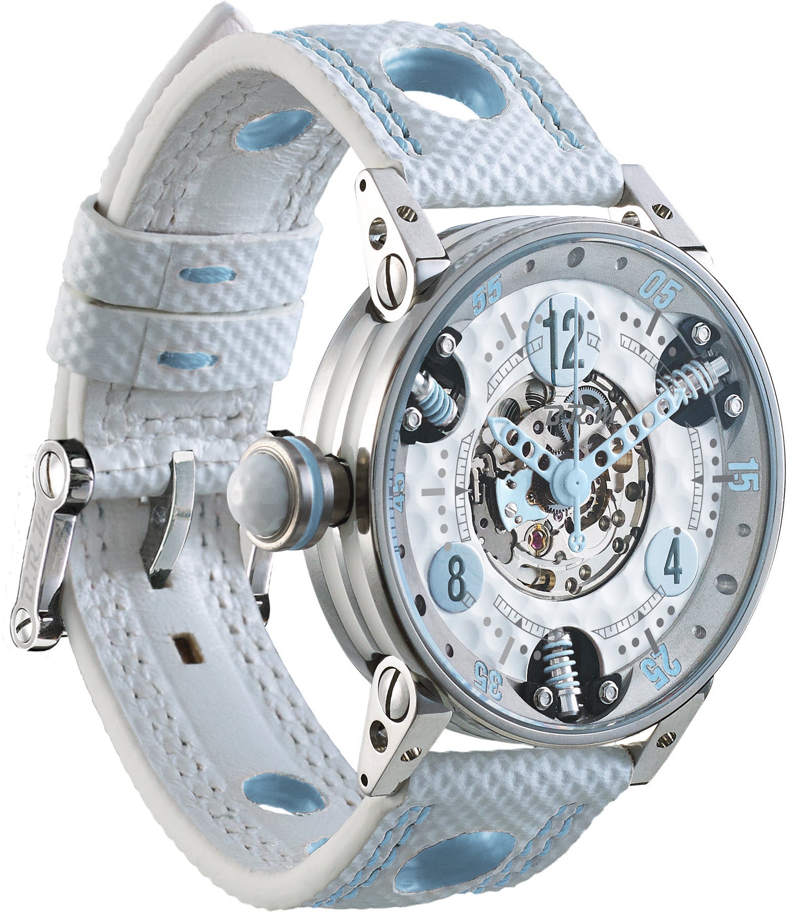 B.R.M Watch Golf Master GF7-38-SA-SQ-ABLC Ladies Light Blue Hands GF7-38-SA-SQ-ABLC Image 1