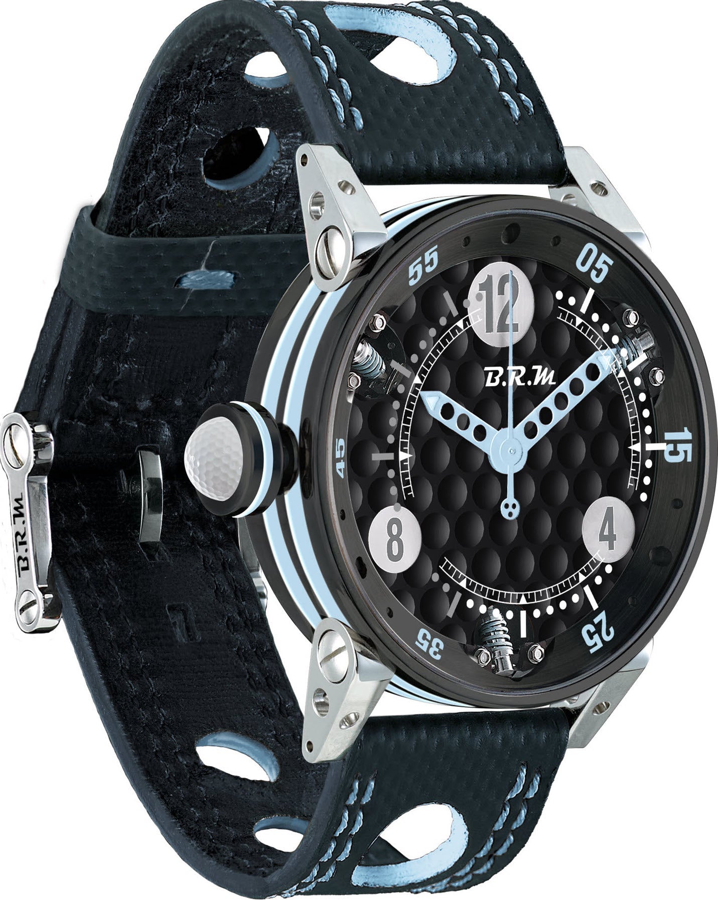 B.R.M Watch Golf Master Ladies Light Blue Hands GF7-38-SA-N-ABLC Image 1