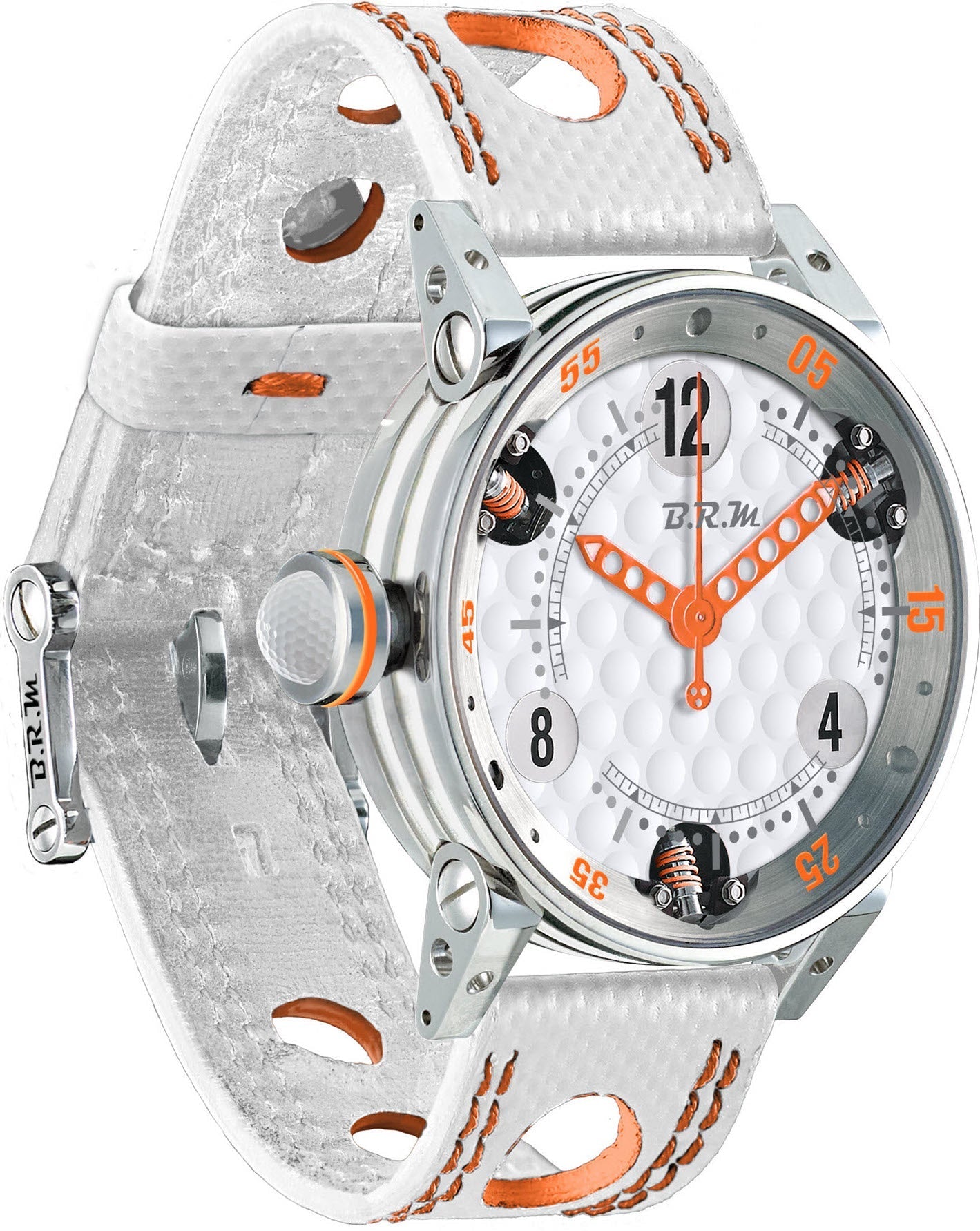 B.R.M Watch Golf Master Ladies Orange Hands GF7-38-SA-AO Image 1