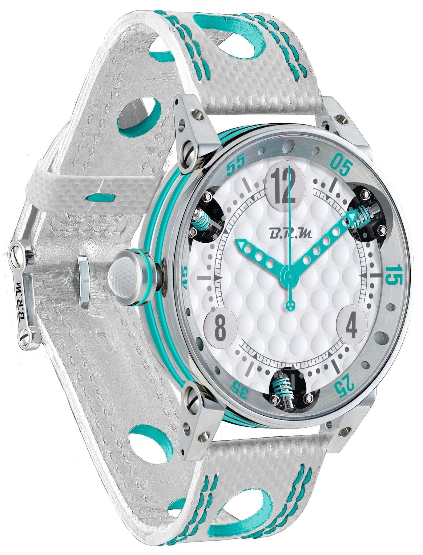 B.R.M Watch Golf Master Ladies Turquoise Hands GF6-44-SA-7472 Image 1