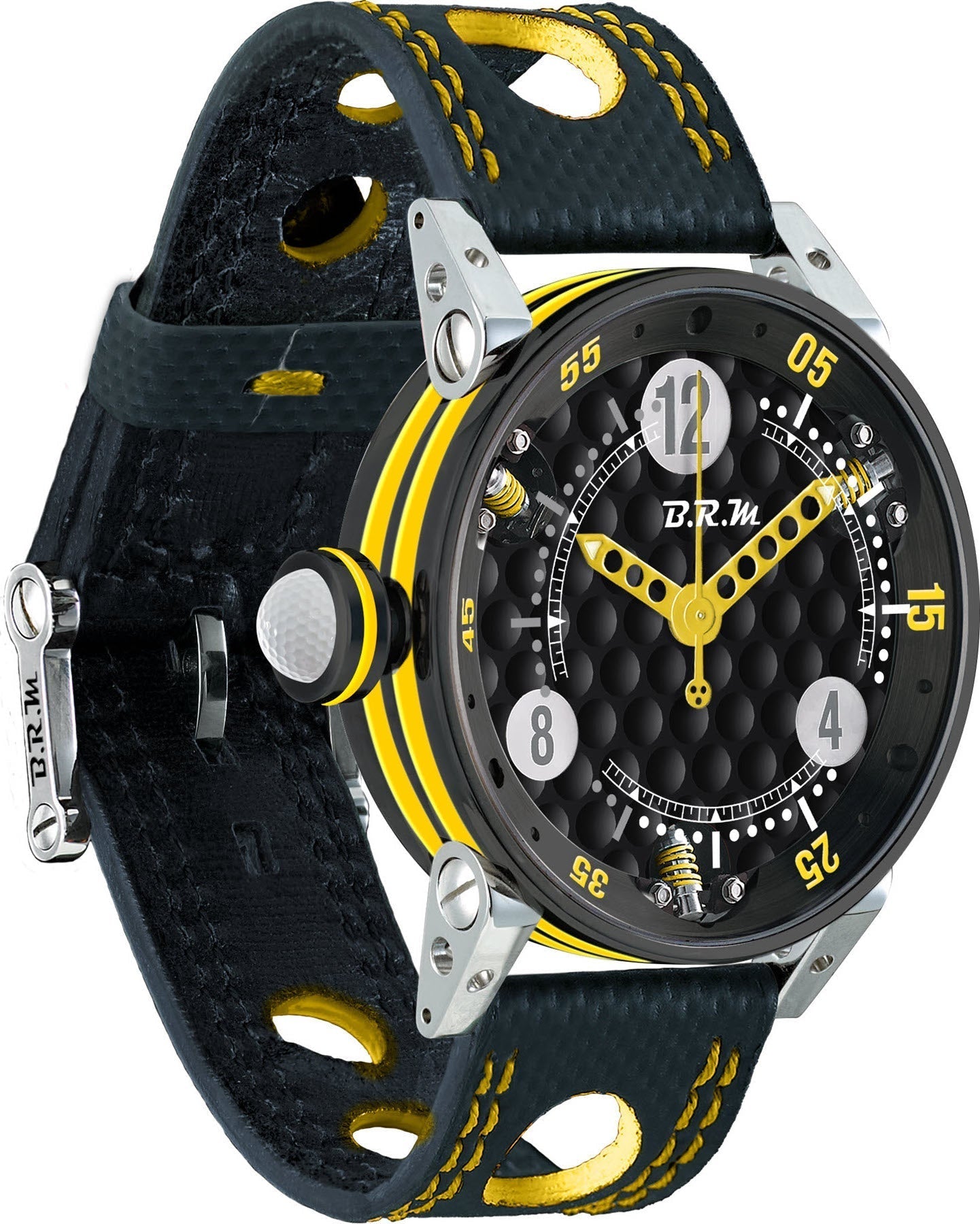 B.R.M Watch Golf Master Ladies Yellow Hands GF7-38-SA-N-AJ Image 1