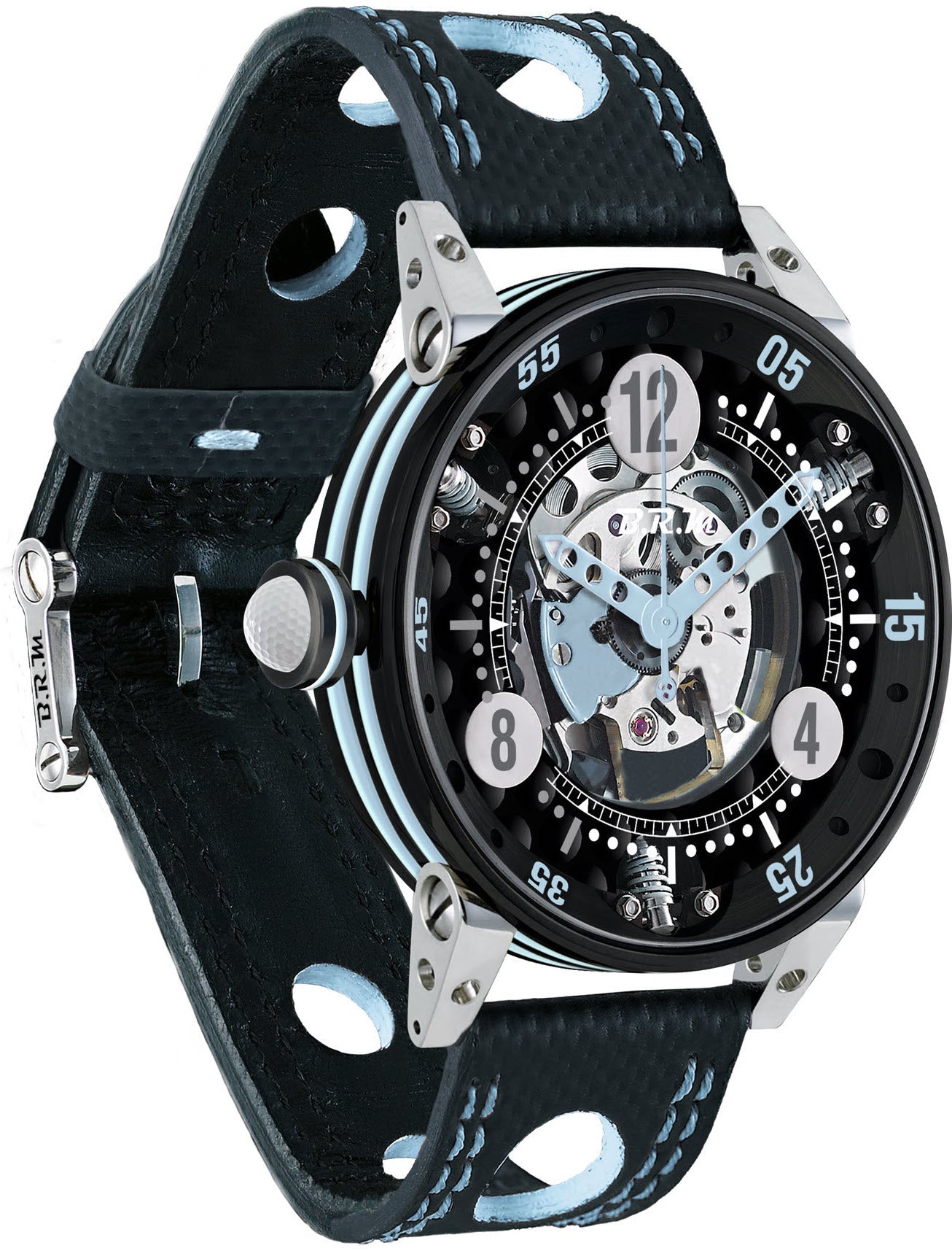 B.R.M Watch Golf Master Mens Light Blue Hands GF6-44-SA-N-SQ-ABLC Image 1