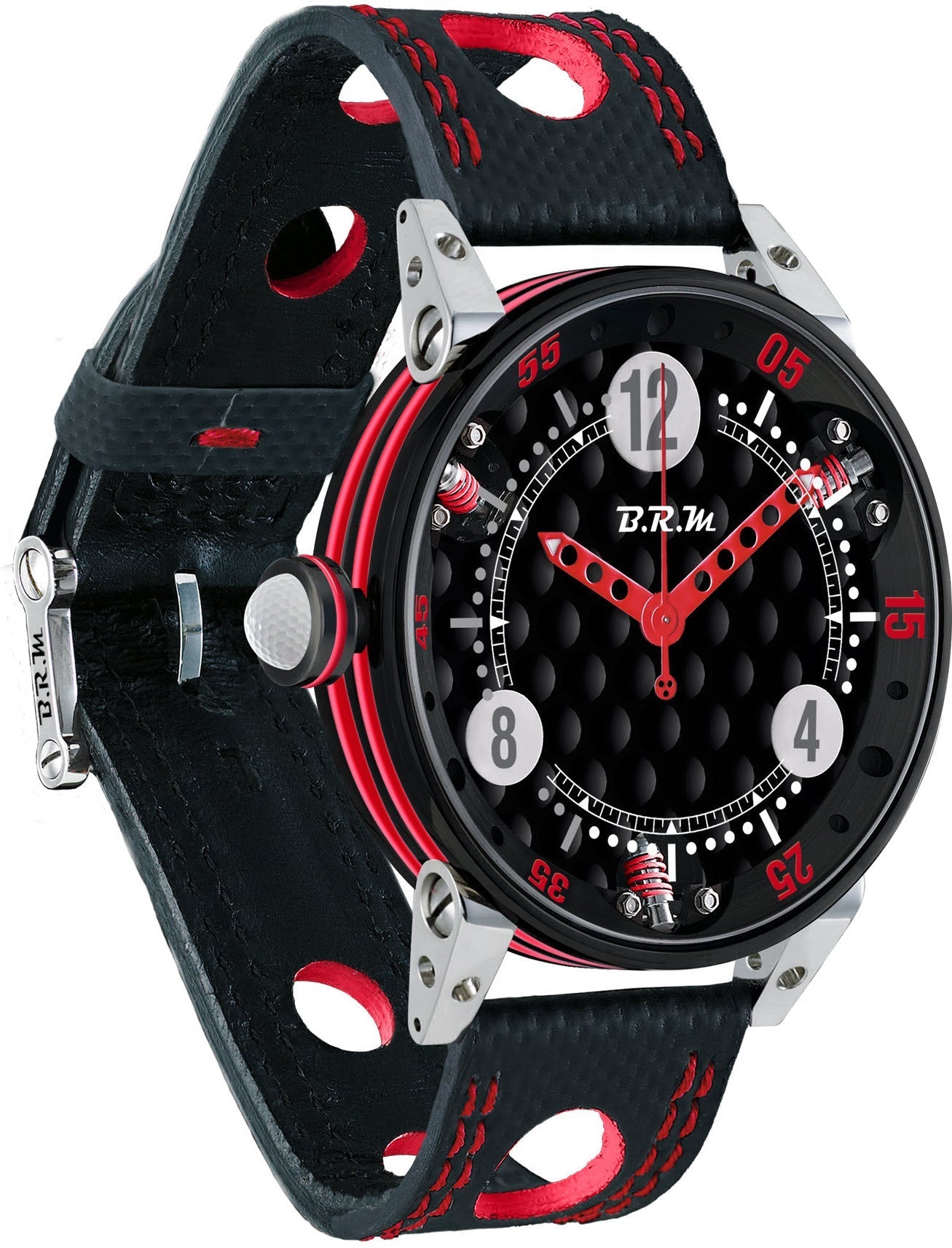 B.R.M Watch Golf Master Mens Mens Red Hands GF6-44-SA-N-AR Image 1