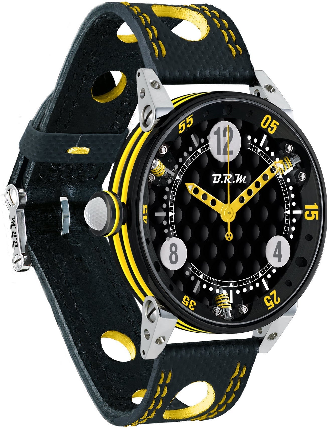 B.R.M Watch Golf Master Mens Mens Yellow Hands GF6-44-SA-N-AJ Image 1