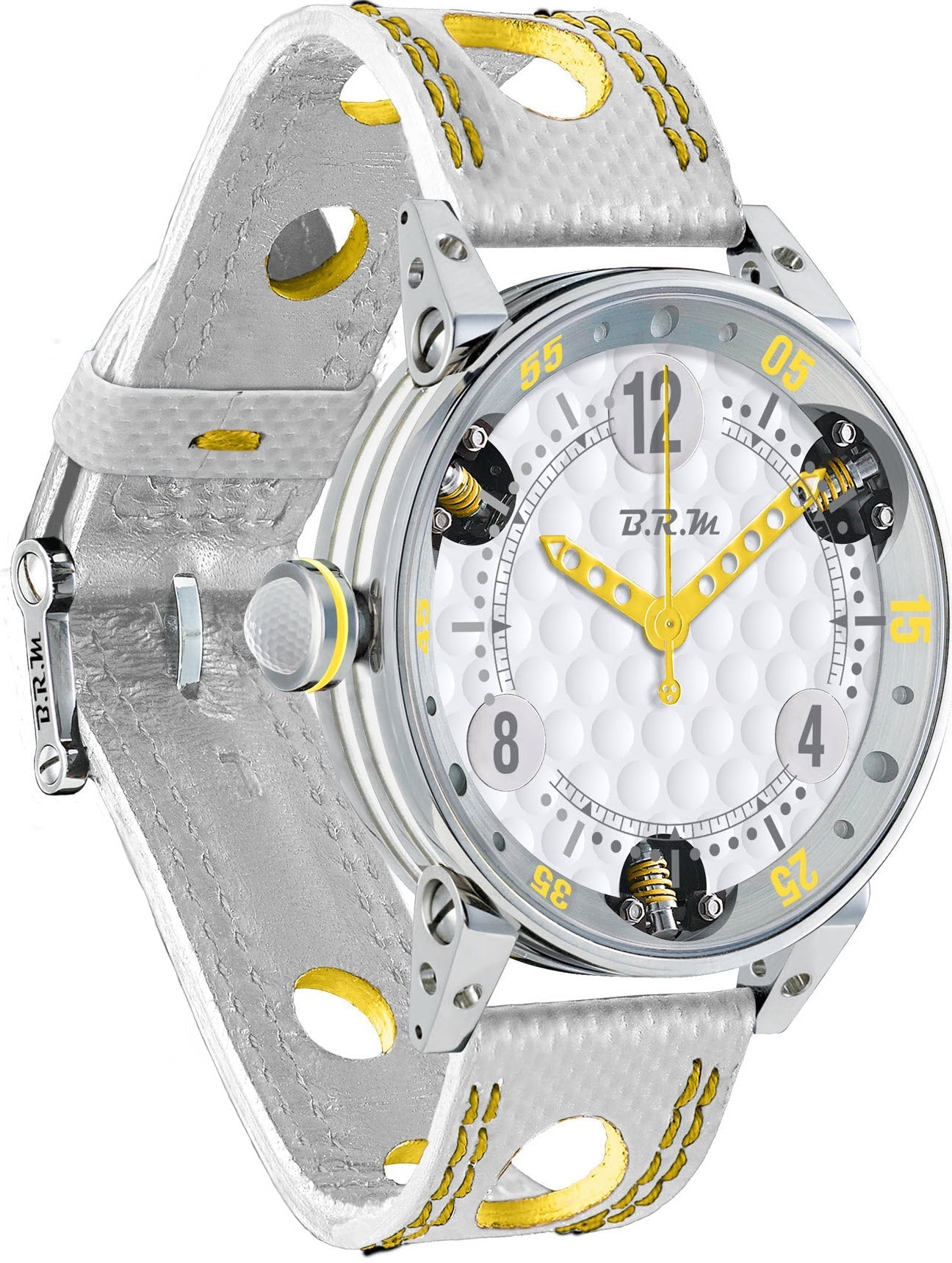 B.R.M Watch Golf Master Mens Yellow Hands GF6-44-SA-AJ Image 1