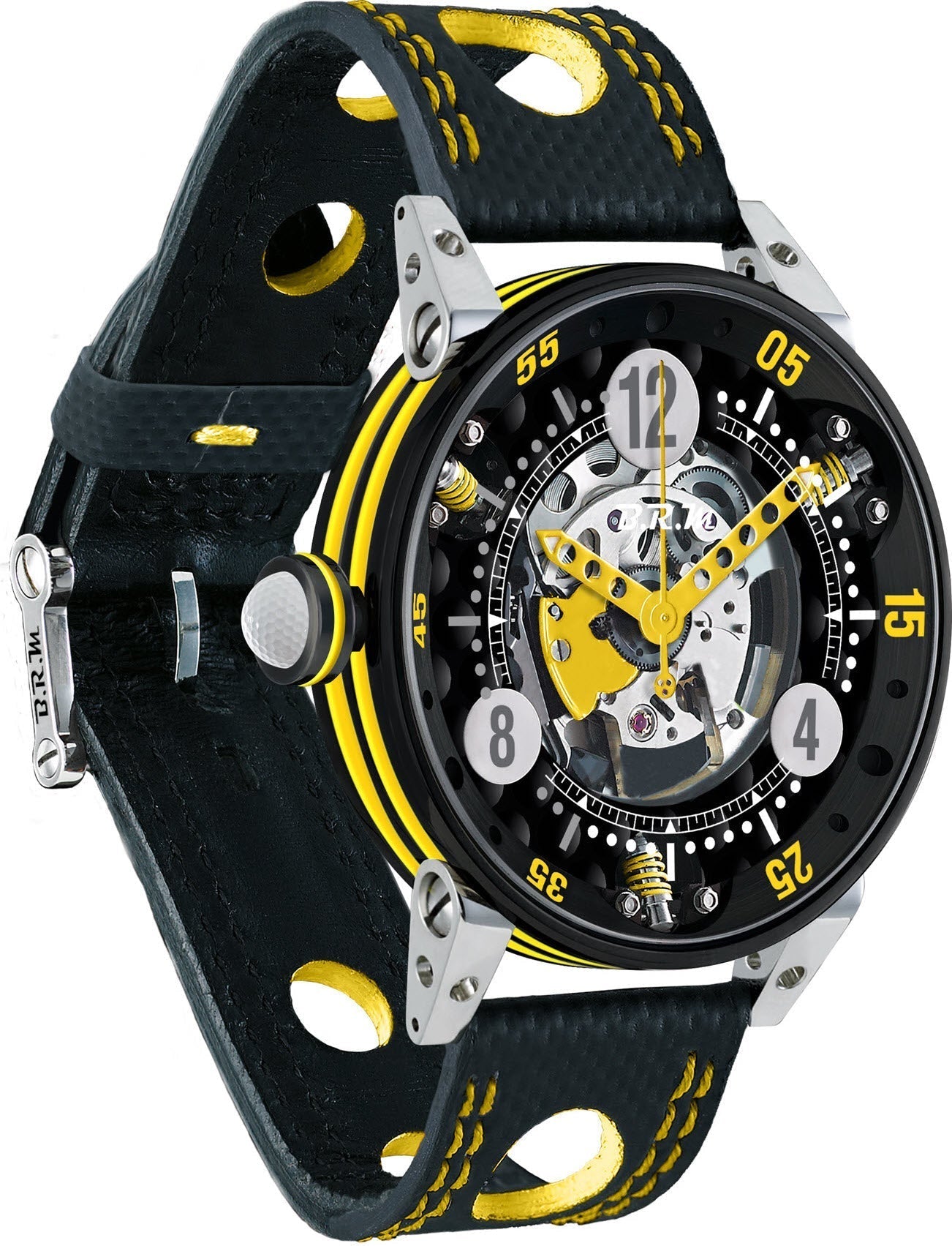 B.R.M Watch Golf Master Mens Yellow Hands GF6-44-SA-N-SQ-AJ Image 1
