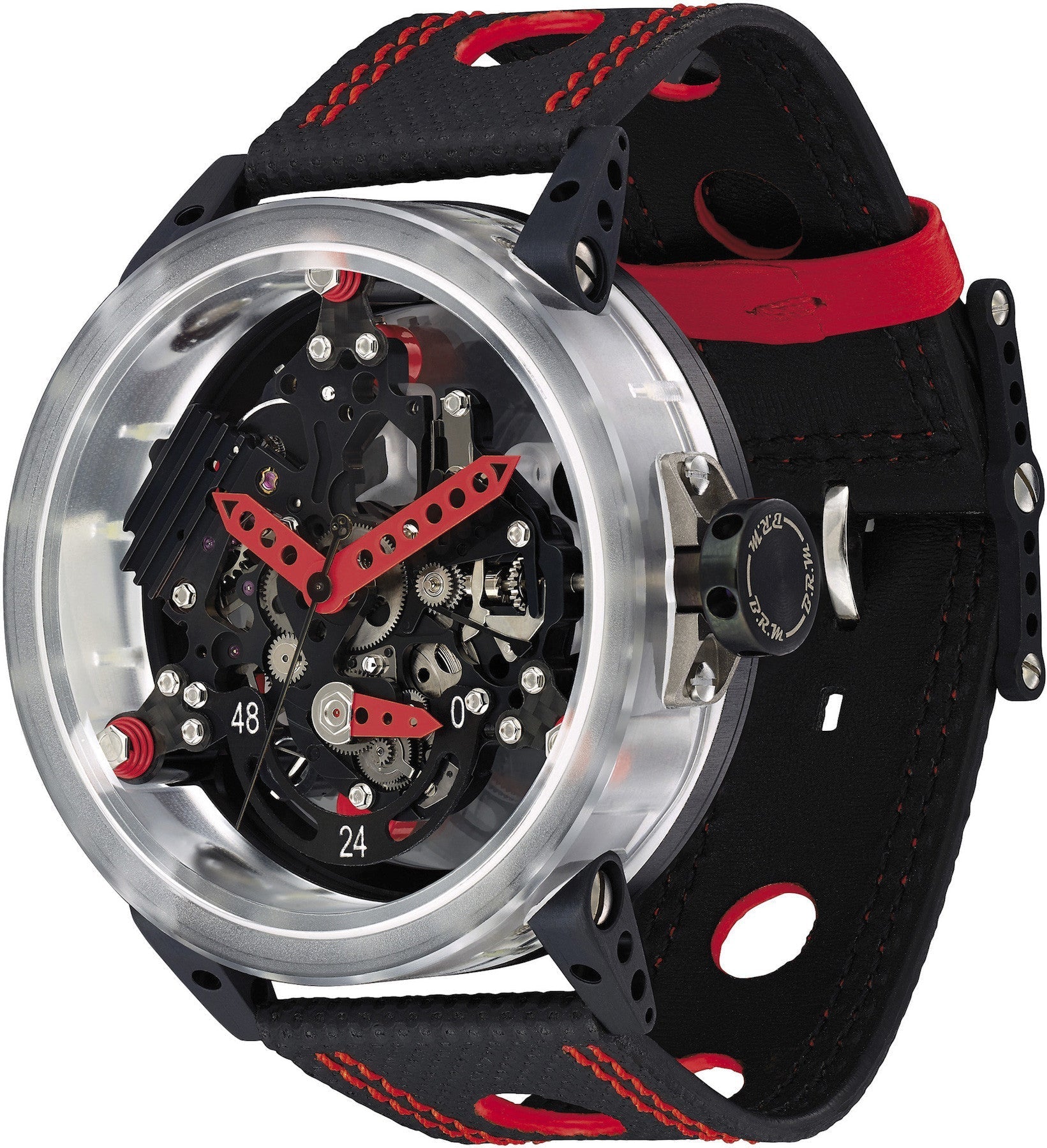 B.R.M. Watch R-50 Makrolon Red Hands R-50-MK-AR Image 1