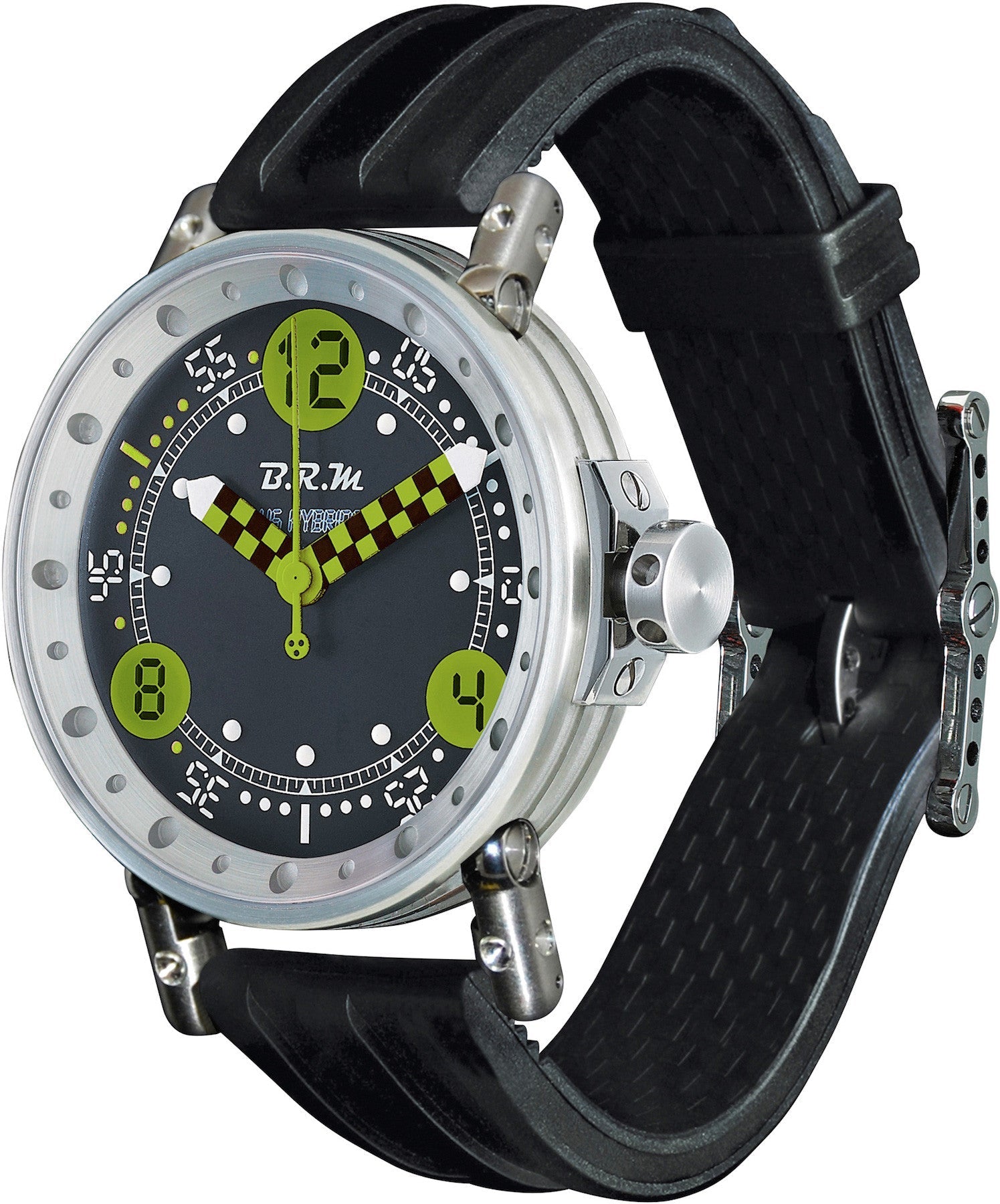 B.R.M Watch V6-44-HB-BG-CNV-ADV Black And Green Hands V6-44-HB-BG-CNV-ADV Image 1