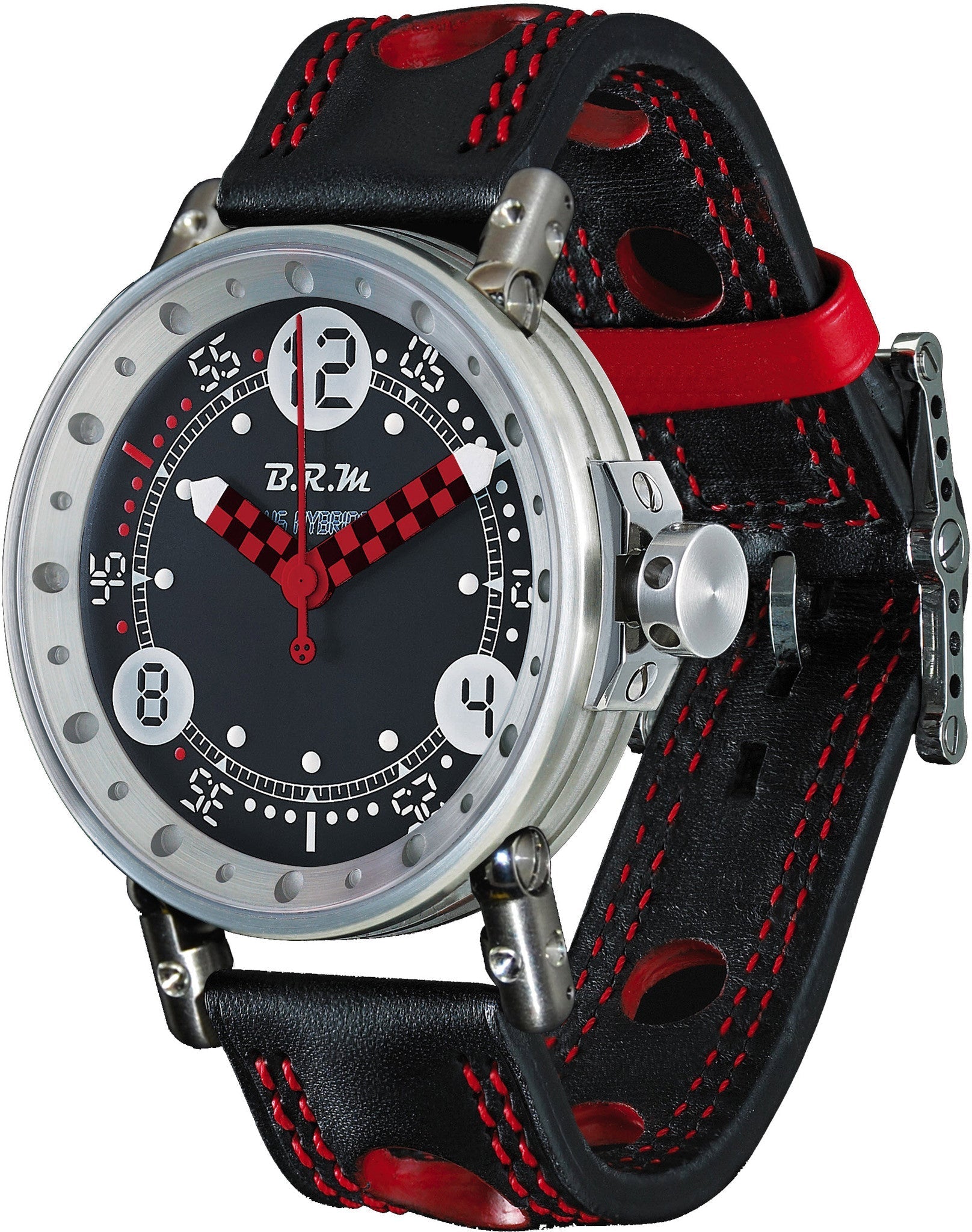 B.R.M Watch V6-44 HB Red Hands V6-44-HB-BG-CN-ADR Image 1