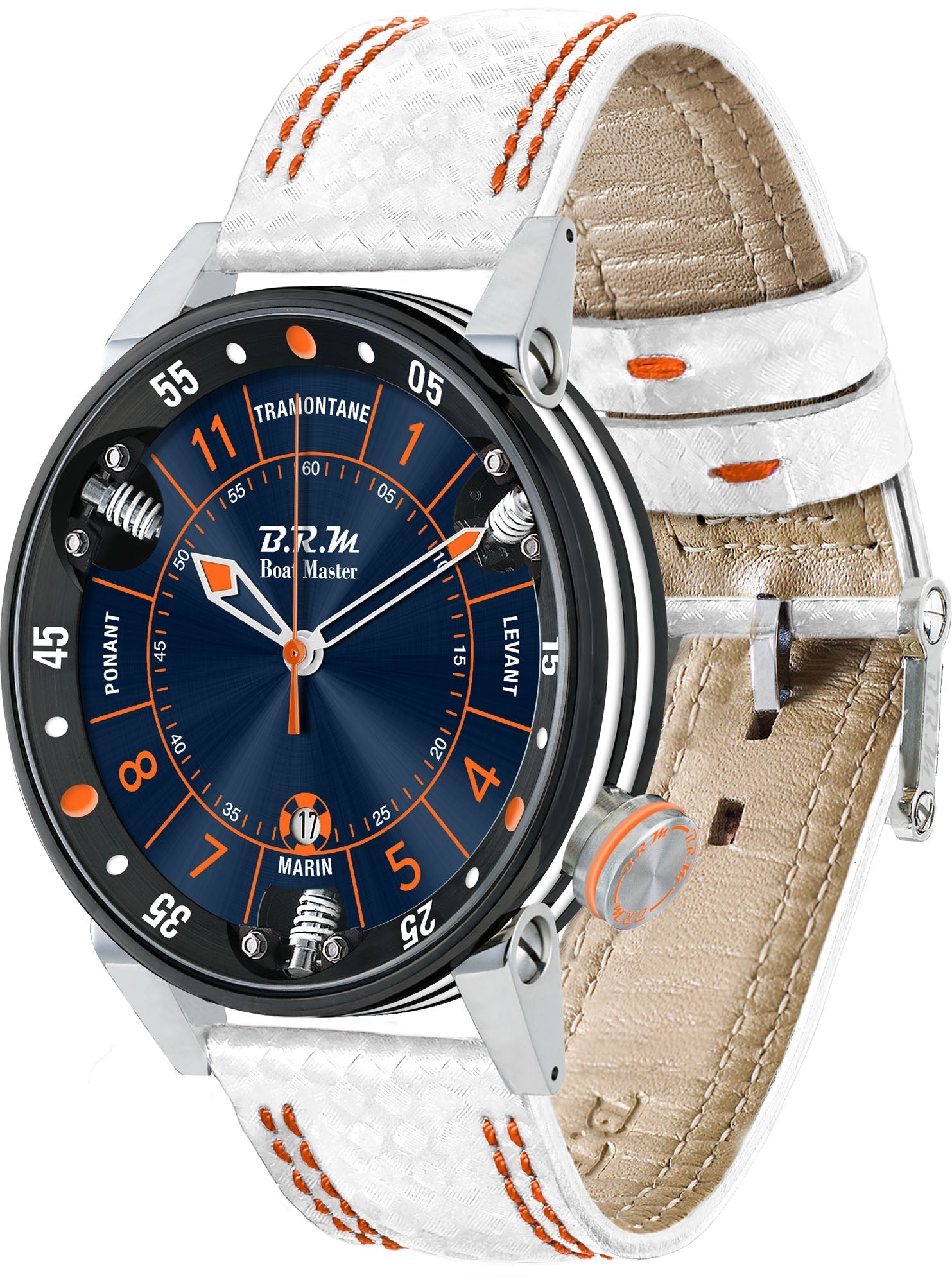 B.R.M. Watches Boat Master Chronograph Blue Sun Watch BM6-44-SA-N-CBL-AGO-OB Image 1