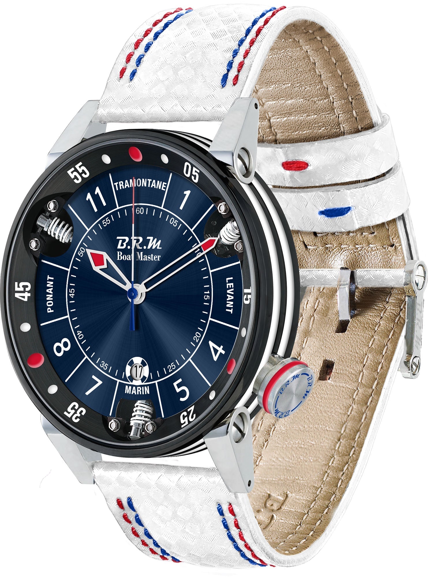 B.R.M. Watches Boat Master Chronograph Blue Sun Watch BM6-44-SA-N-CBL-AGR-OB Image 1