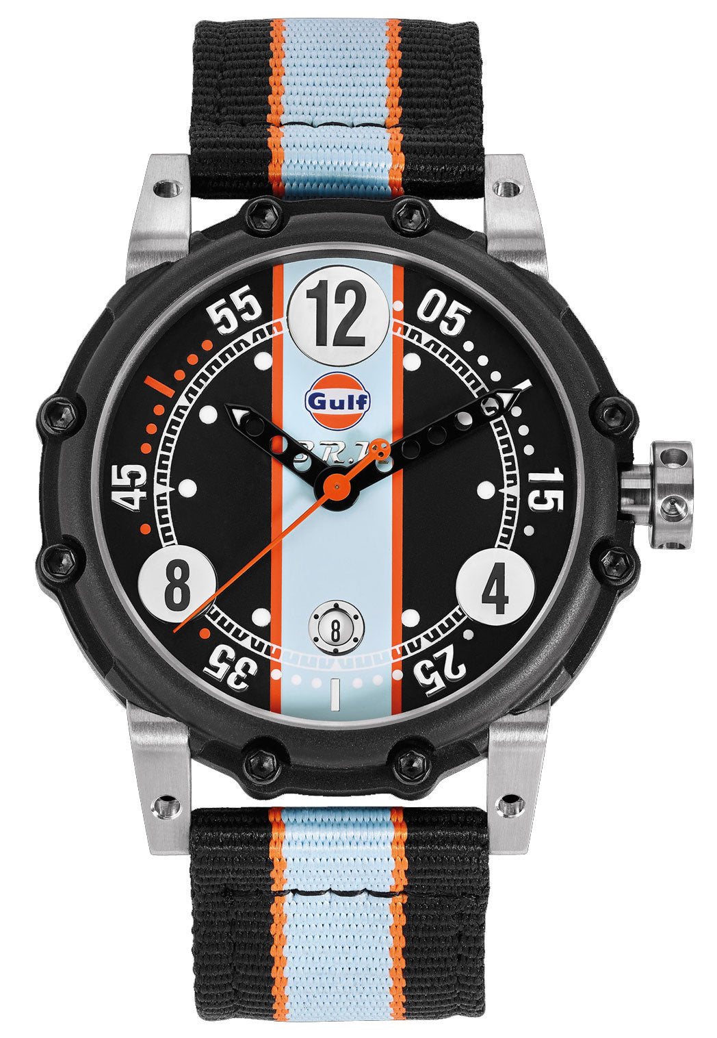 B.R.M. Watches BT6-46 Gulf Black Orange Hands Limited Edition BT6-46-GULF Image 1