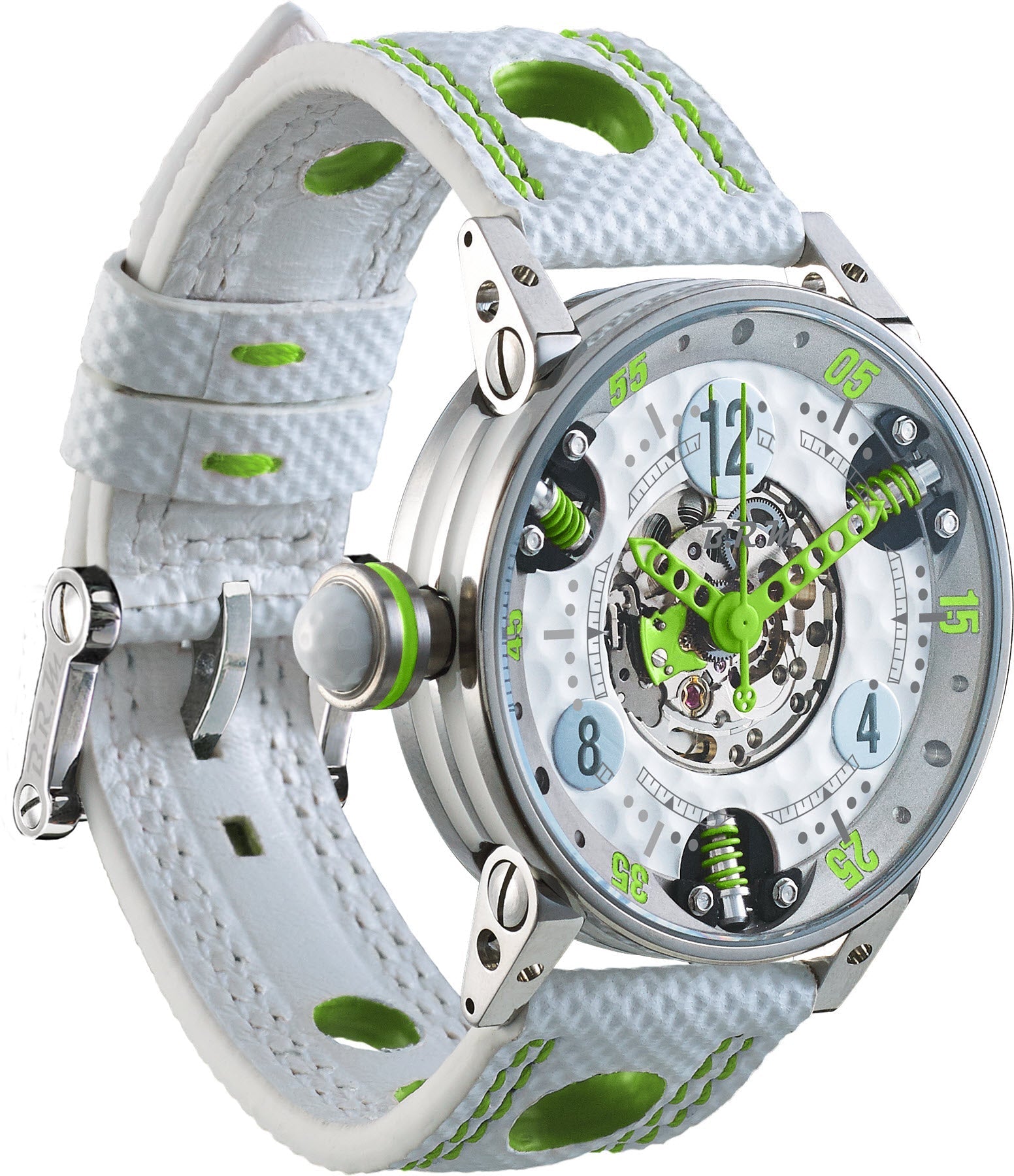 B.R.M. Watches Golf Master GF7-38-SA-SQ-AVP Ladies Lime Green Hands Watch GF7-38-SA-SQ-AVP Image 1