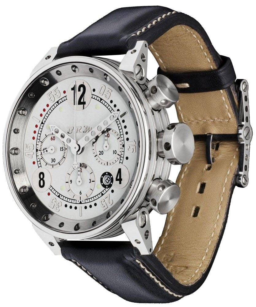 B.R.M. Watches V12-44 Polished Case Grey Hands V12-44-GTB Image 1