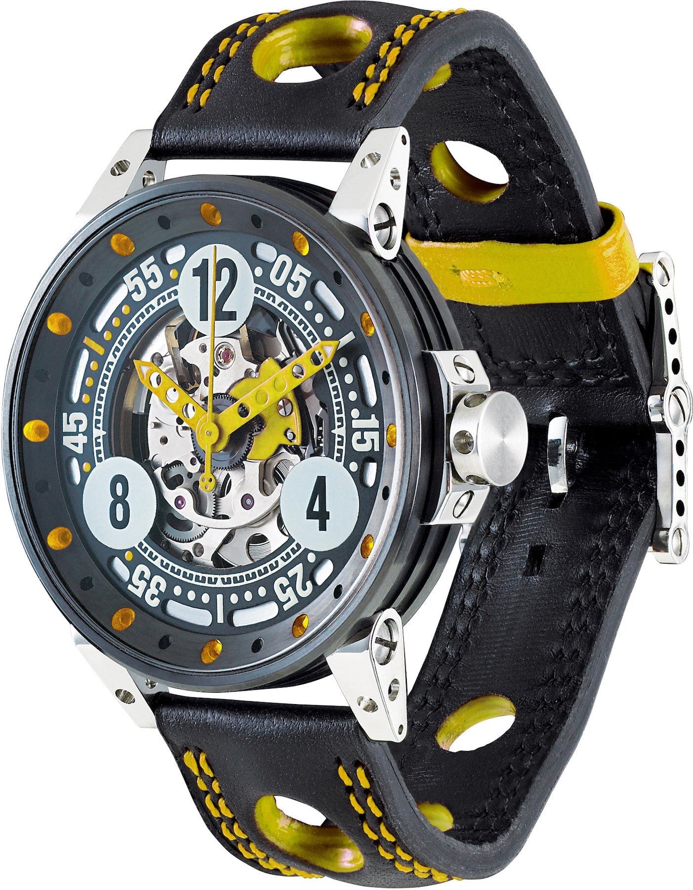 B.R.M. Watches V6-44 Sport Yellow Hands Watch V6-44-SPORT-AJ Image 1
