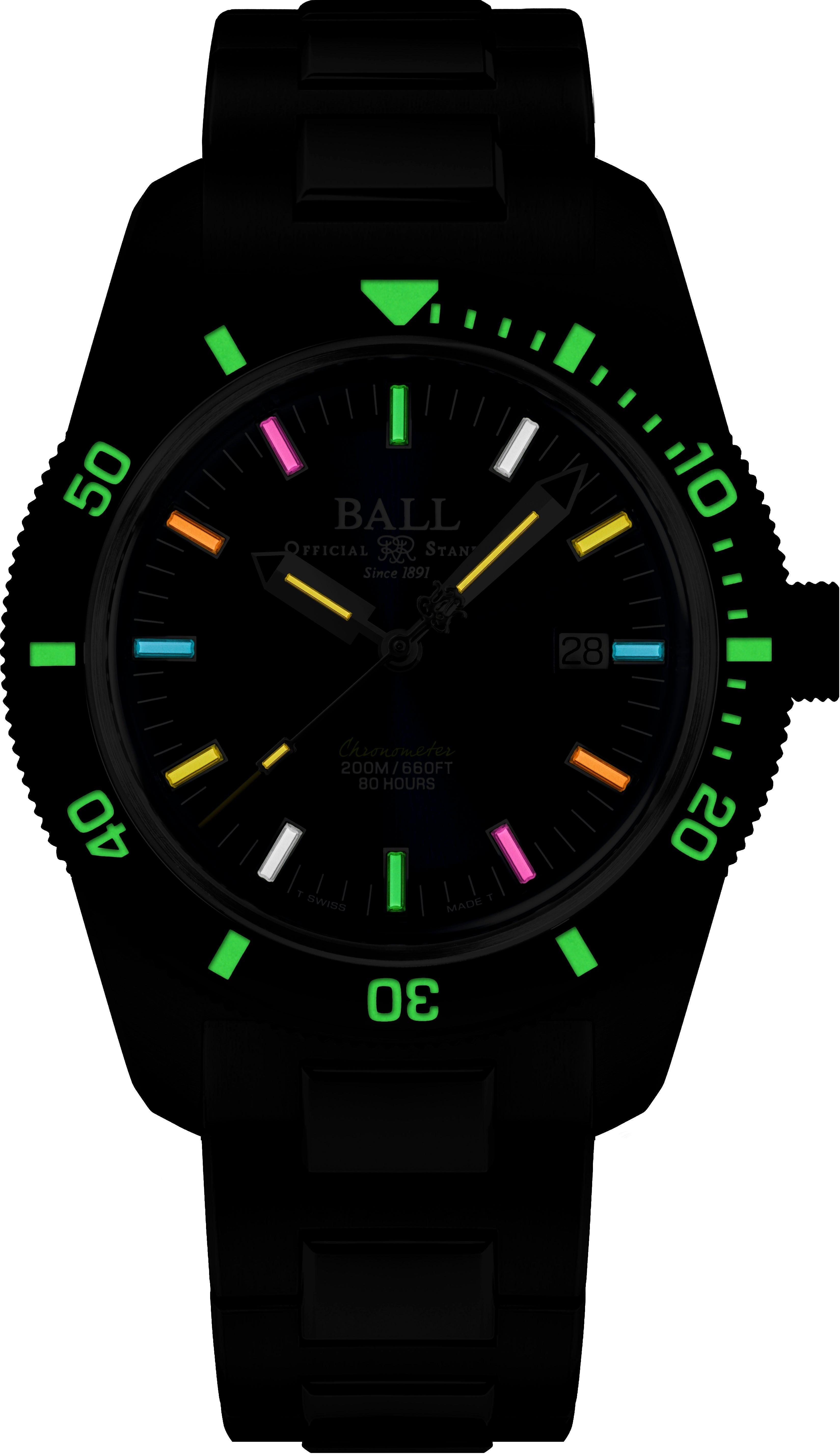 Ball Watch Company Engineer II Skindiver Heritage Manufacture Chronometer Watch DD3208B-S2C-BER Image 2
