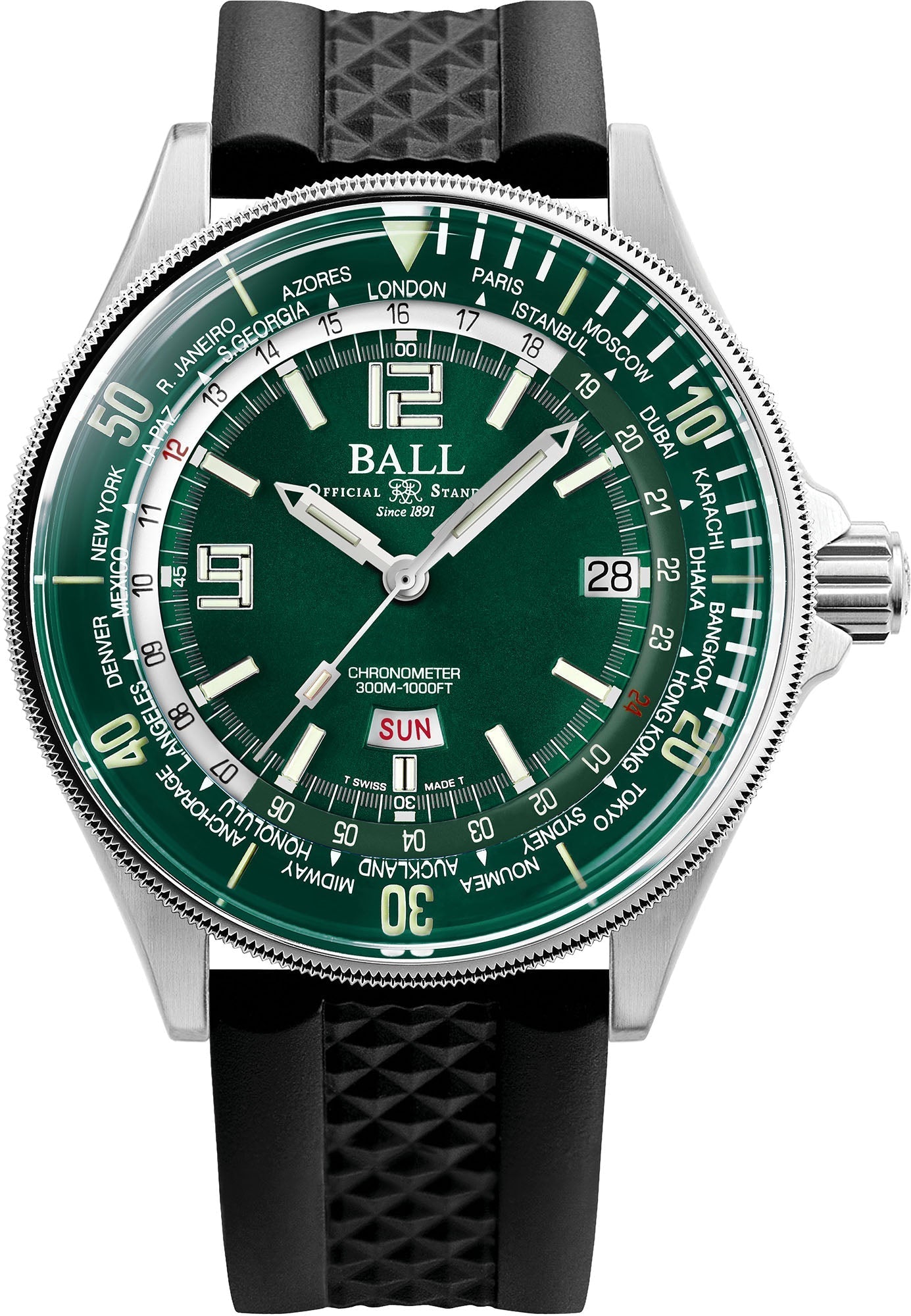 Ball Watch Company Engineer Master II Diver Worldtime Limited Edition Watch DG2232A-PC-GR Image 1