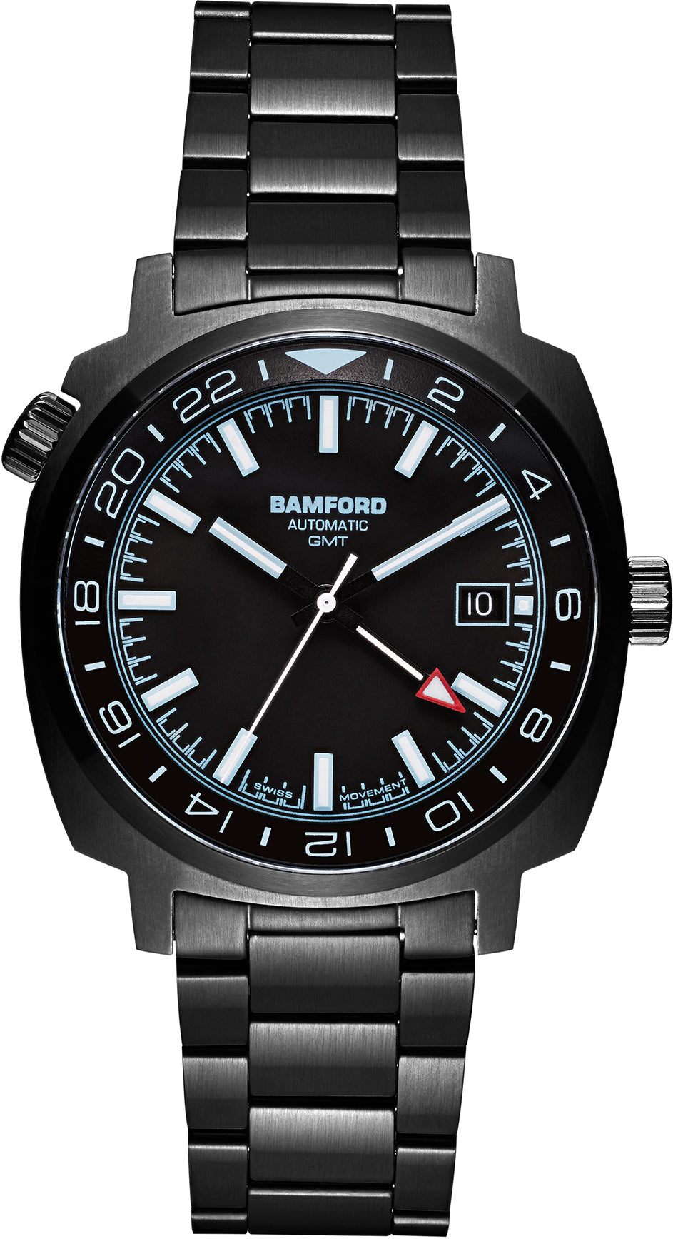 Bamford Watch GMT Automatic GMT-BLK-BLK-AQ