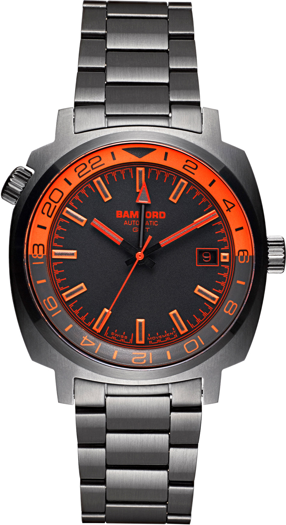 Bamford Watch GMT Automatic GMT-GRY-OR-BLK