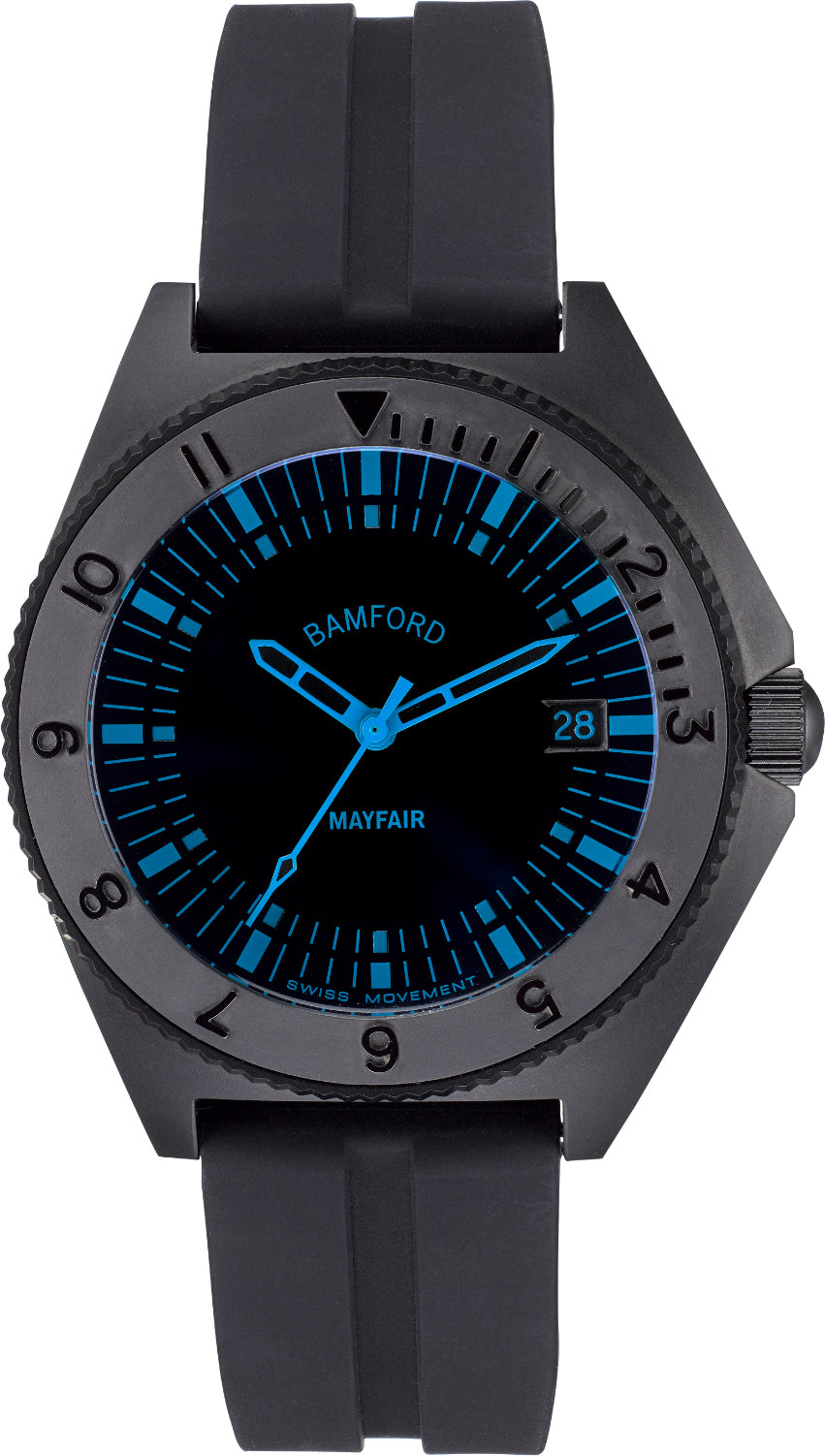 Bamford Watch Mayfair Date MAY-D-BLK-ABLU-1