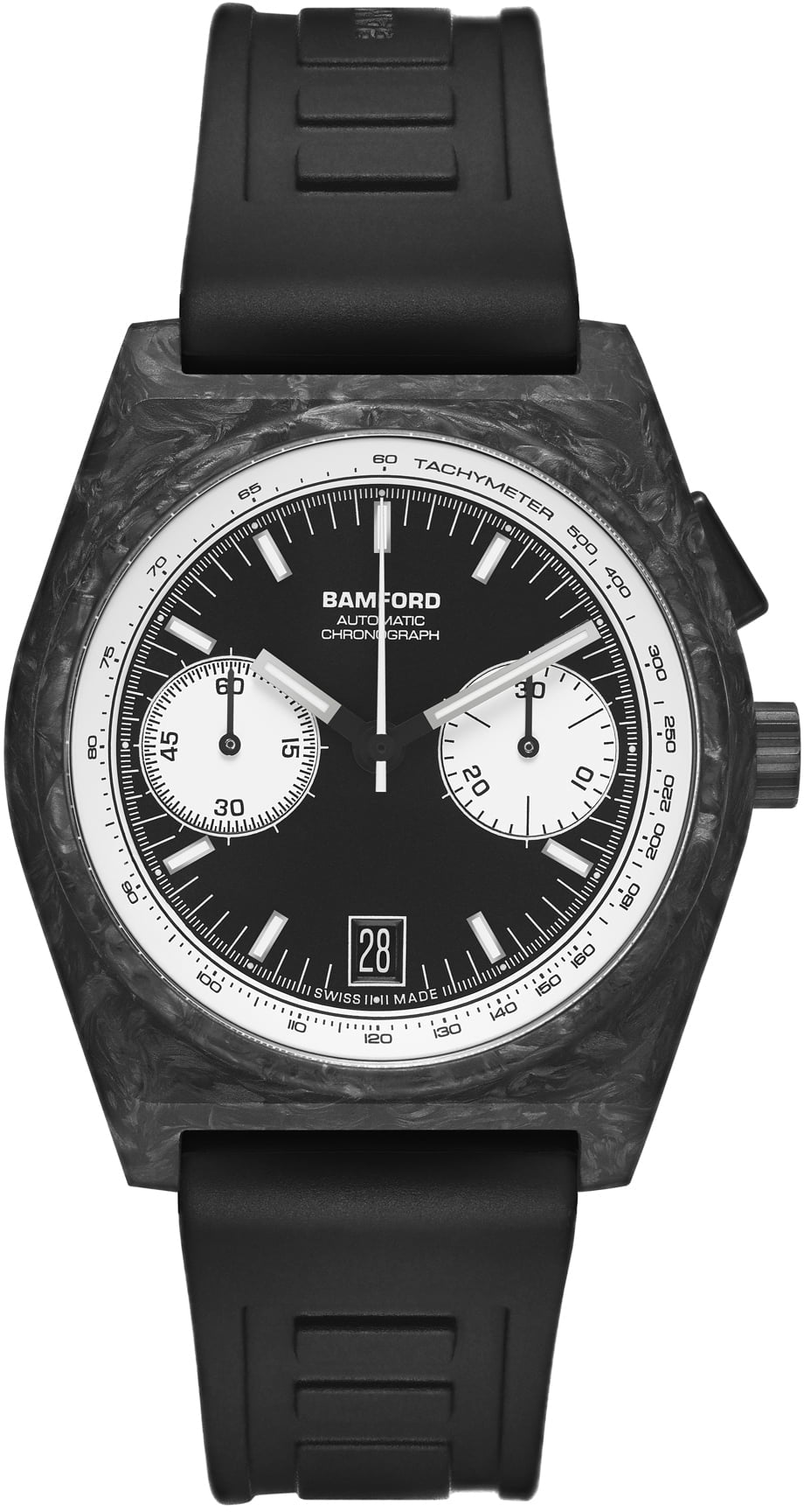 Bamford Watch B347 Reverse Panda B347-CF-BLK-WHI