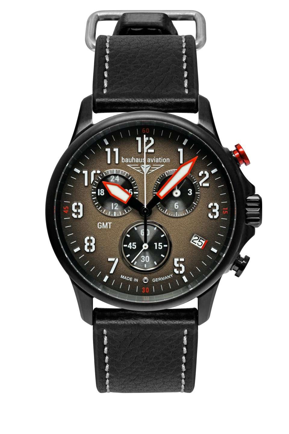 Bauhaus Aviation Blackwing Quartz GMT Chronograph Watch 28861 Image 1