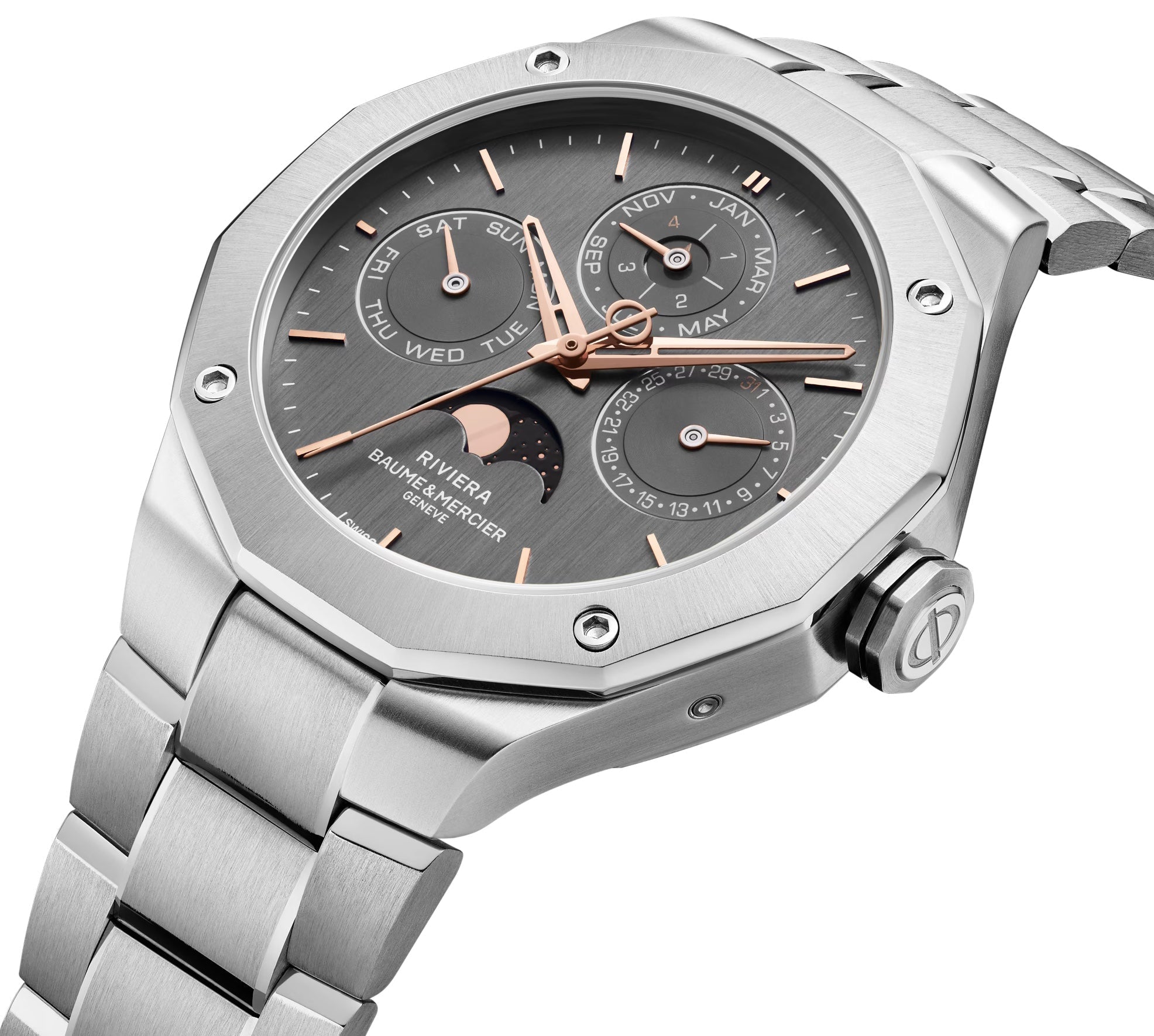 Baume et Mercier Riviera Automatic Perpetual Calender Watch 10786 Image 3