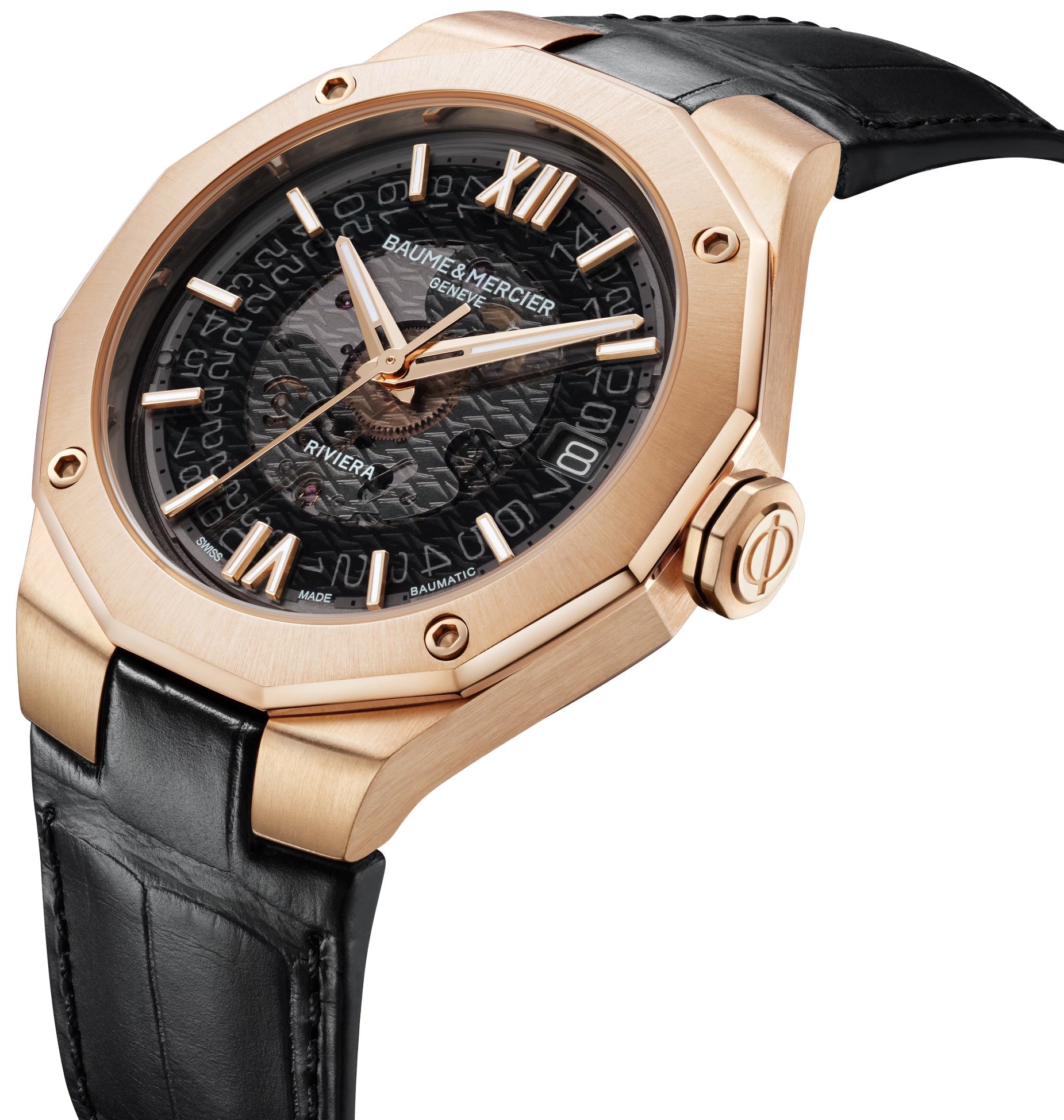 Baume et Mercier Riviera Automatic Rose Gold Watch 10787 Image 3