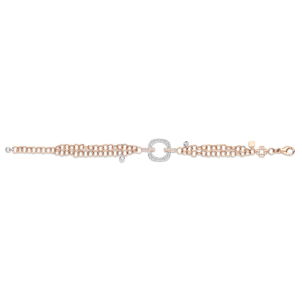 Bigli Elements 18ct Rose Gold and White Gold Diamond Bracelet BIG-001 Image 2