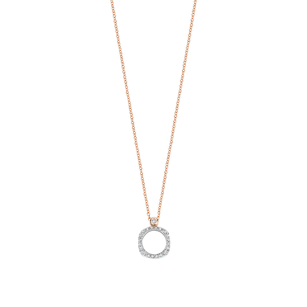 Bigli Elements 18ct Rose Gold and White Gold Diamond Pendant BIG-006 Image 1