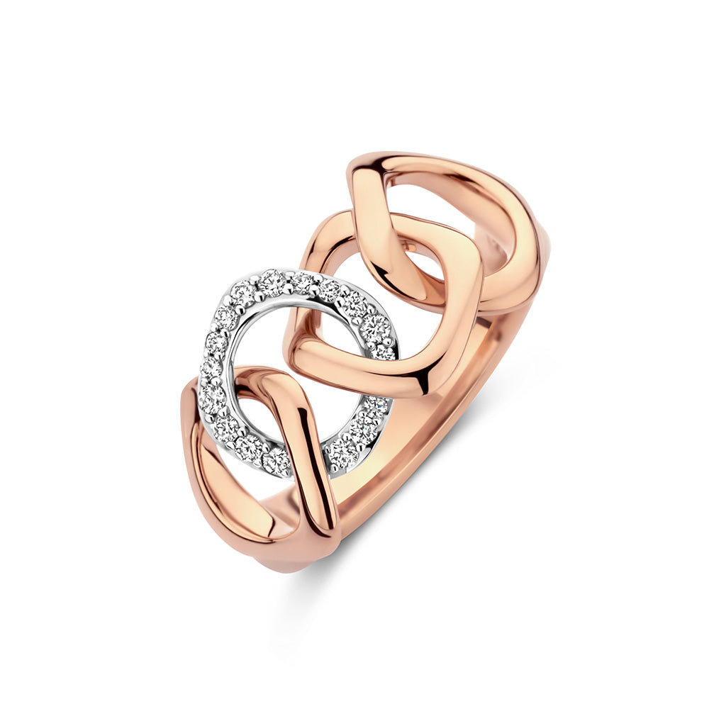 Bigli Elements 18ct Rose Gold and White Gold Diamond Ring BIG-012 Image 2