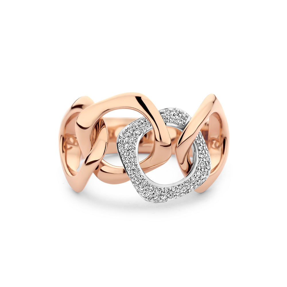 Bigli Elements 18ct Rose Gold and White Gold Diamond Ring BIG-030 Image 1