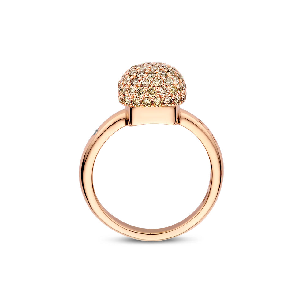 Bigli Mini Sweety 18ct Rose Gold Brown Diamond Ring BIG-150 Image 2