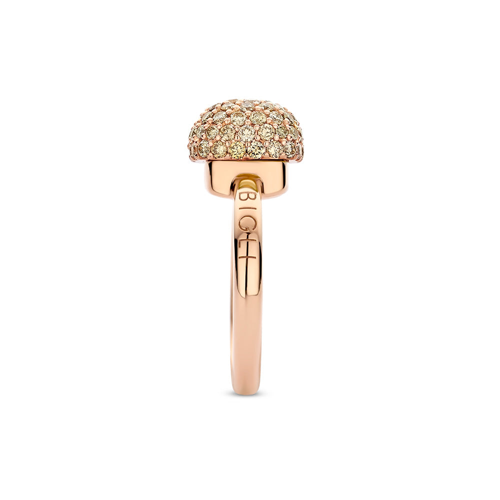 Bigli Mini Sweety 18ct Rose Gold Brown Diamond Ring BIG-150 Image 3
