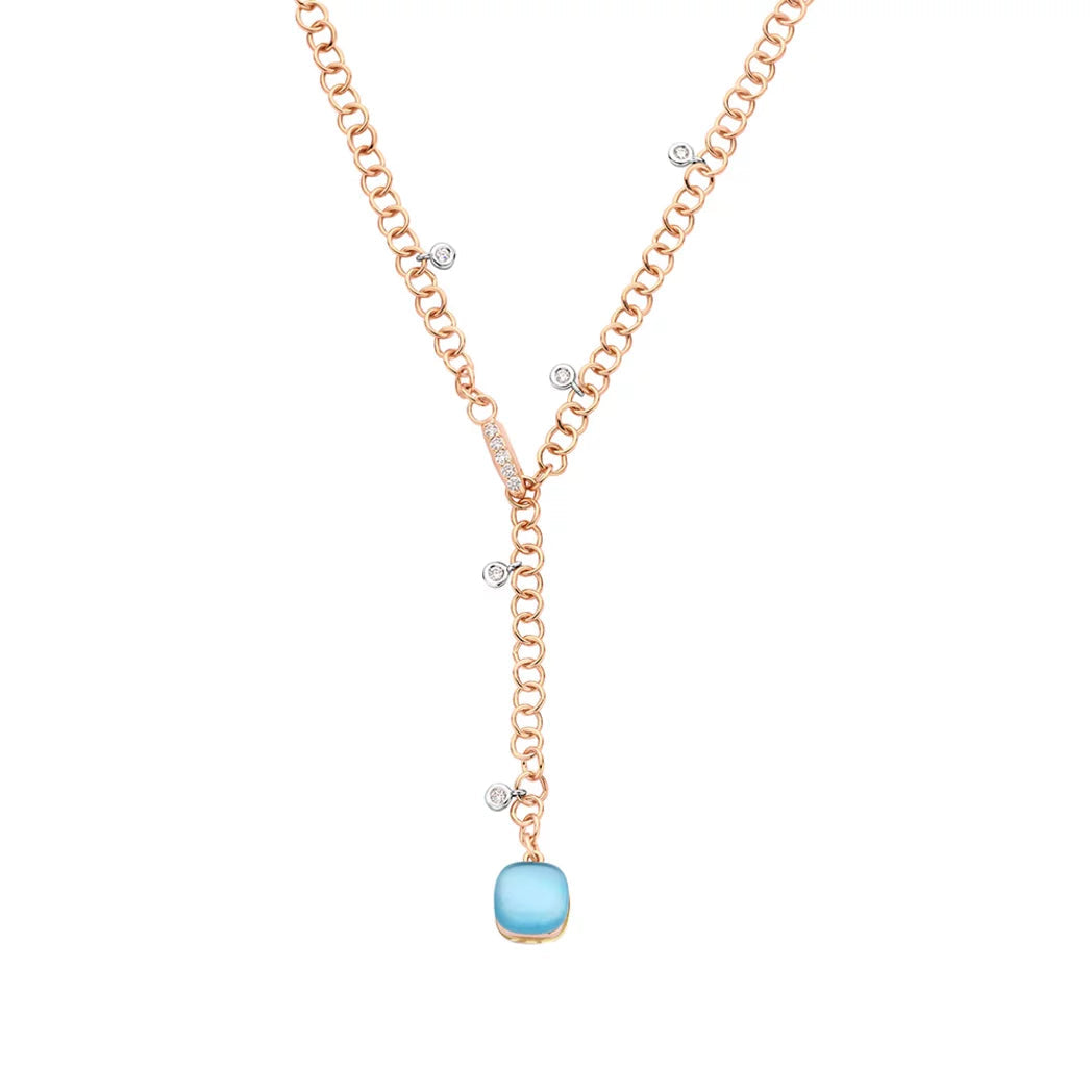 Bigli Mini Sweety 18ct Rose Gold Diamond Necklace BIG-108 Image 1
