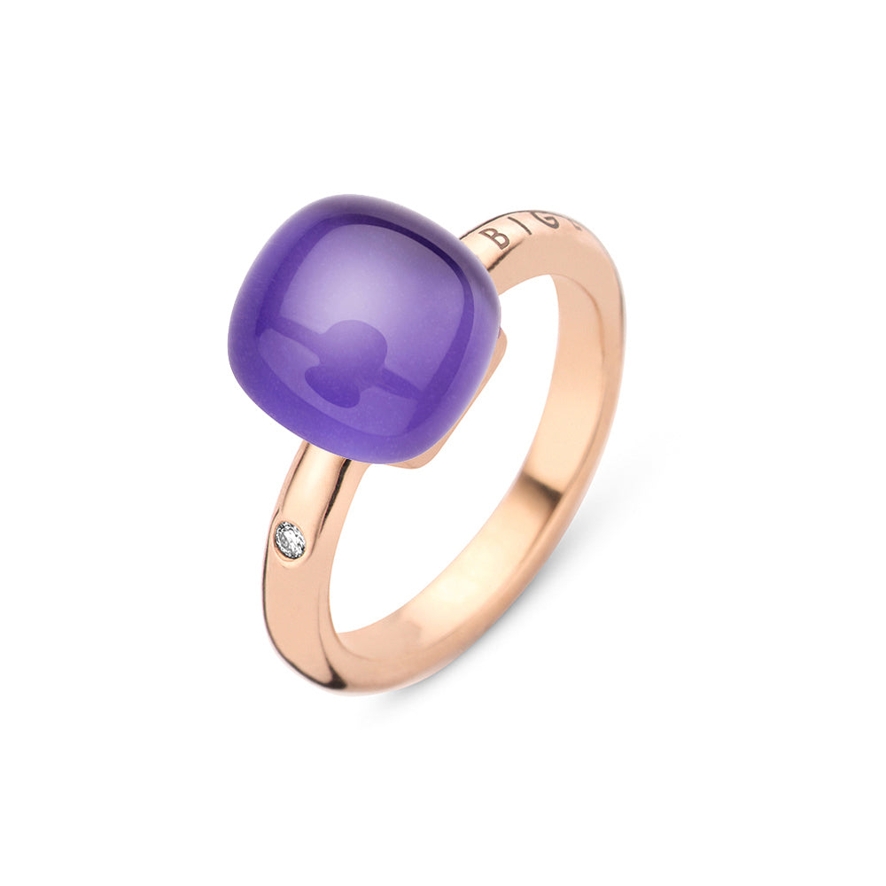 Bigli Mini Sweety Amethyst and Lapis 18ct Rose Gold Diamond Ring BIG-130 Image 1