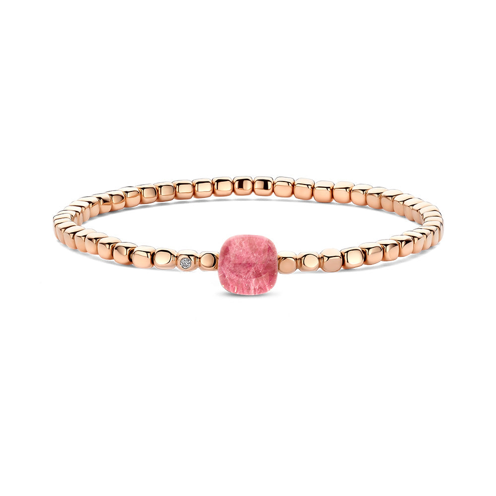Bigli Mini Sweety Ruby and Rock Crystal 18ct Rose Gold and Diamond Bracelet BIG-089 Image 1